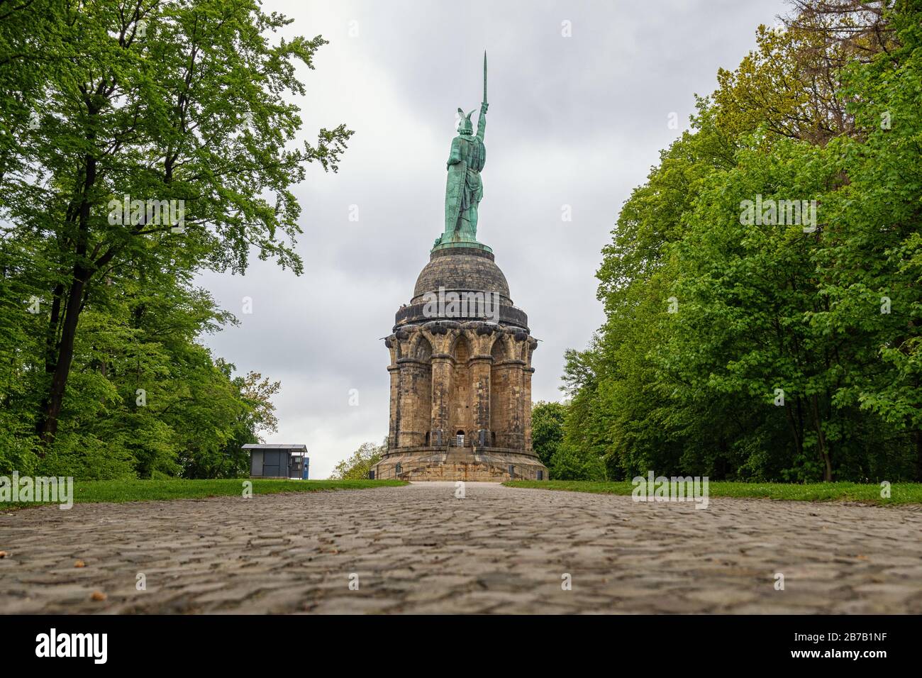 Il monumento Hermann nella foresta di Teutoburg vicino a Detmold, Germania Foto Stock
