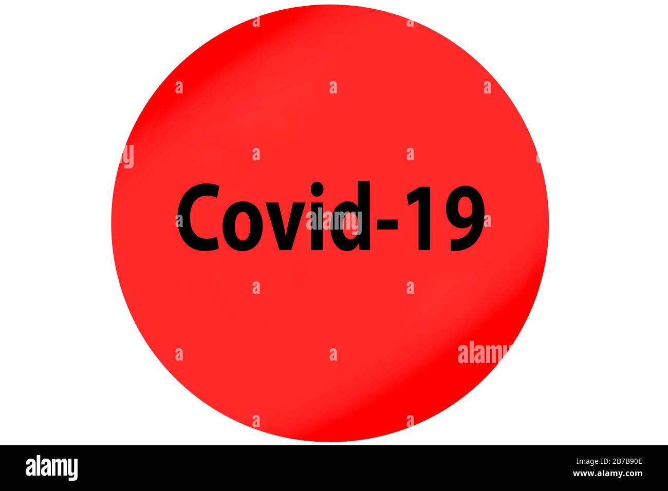 Corona Viral Respiratory Disease. Quarantena covid-19 su sfondo rosso. Concetto . Foto Stock