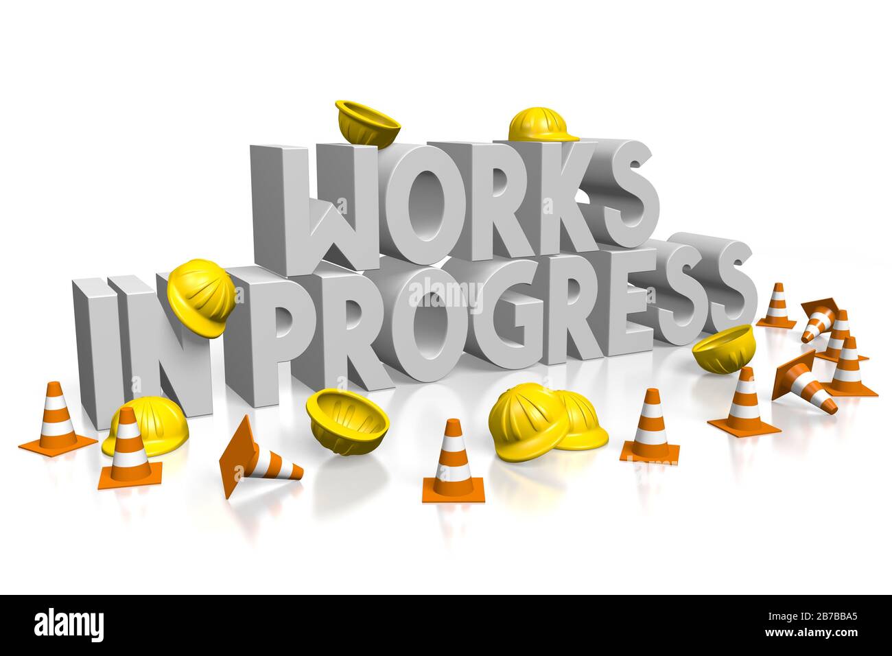 Il 3D funziona in corso/è in fase di costruzione Foto Stock