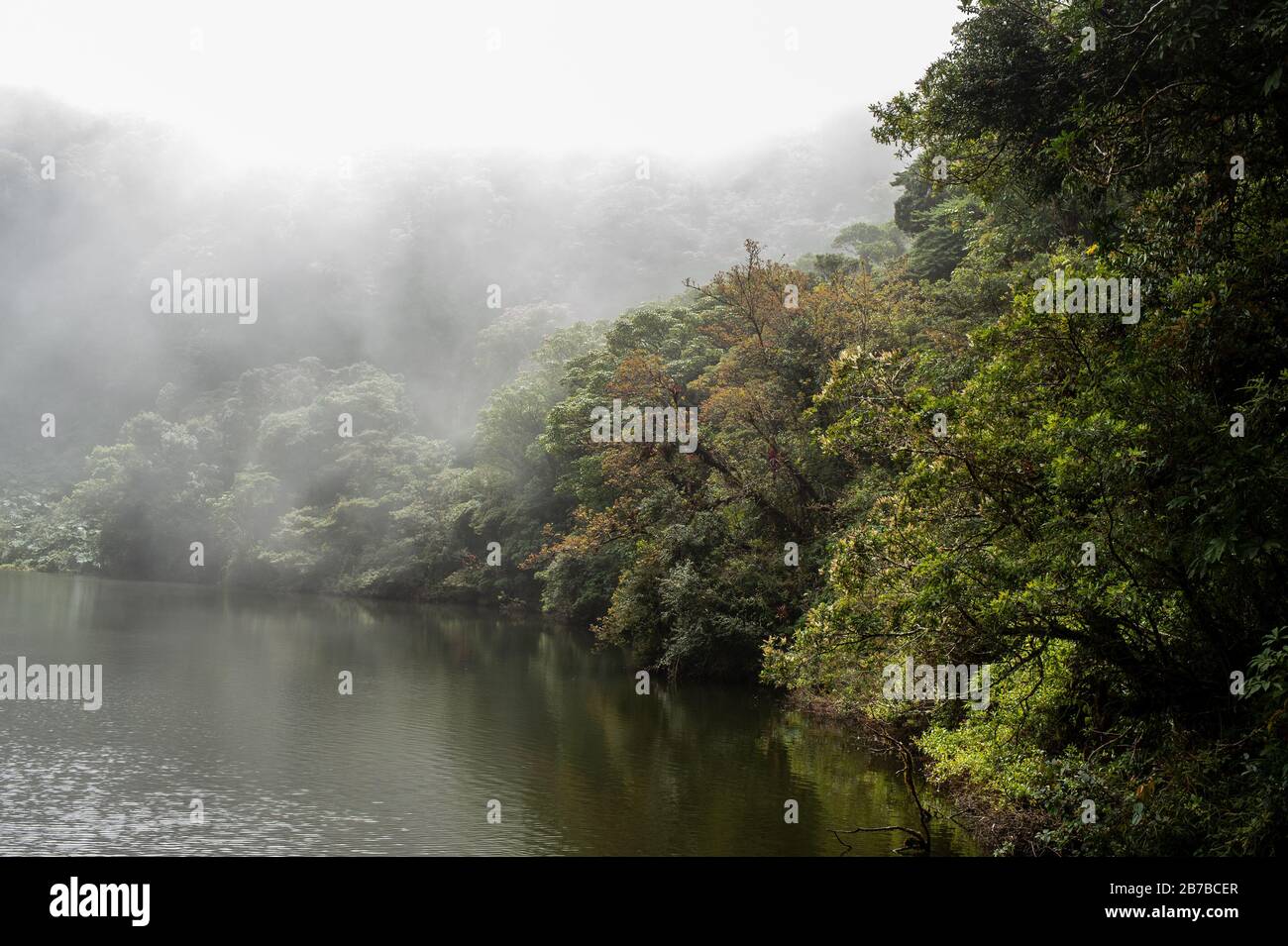 Laguna Del Vulcano Di Barva, Parco Nazionale Di Braulio Carrillo, Costa Rica, Centroamerica Foto Stock