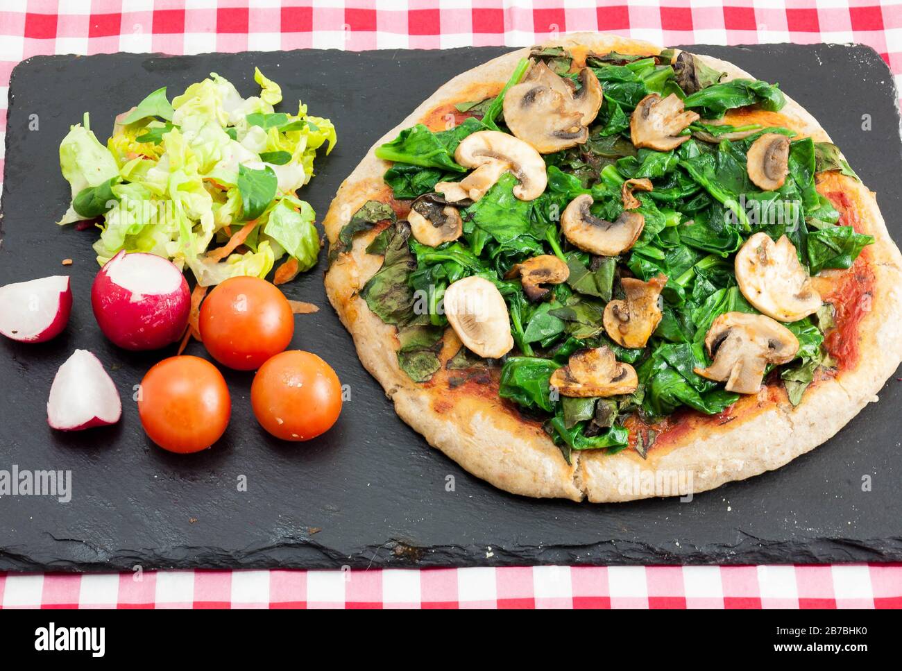 Piatti vegetariani e vegani sani e gustosi Foto Stock