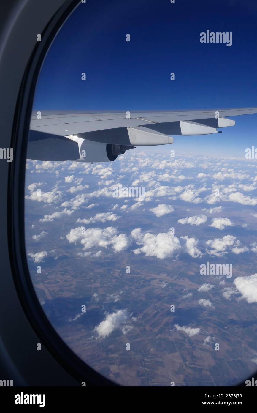 Veduta aerea dall'aereo a Turkye Foto Stock