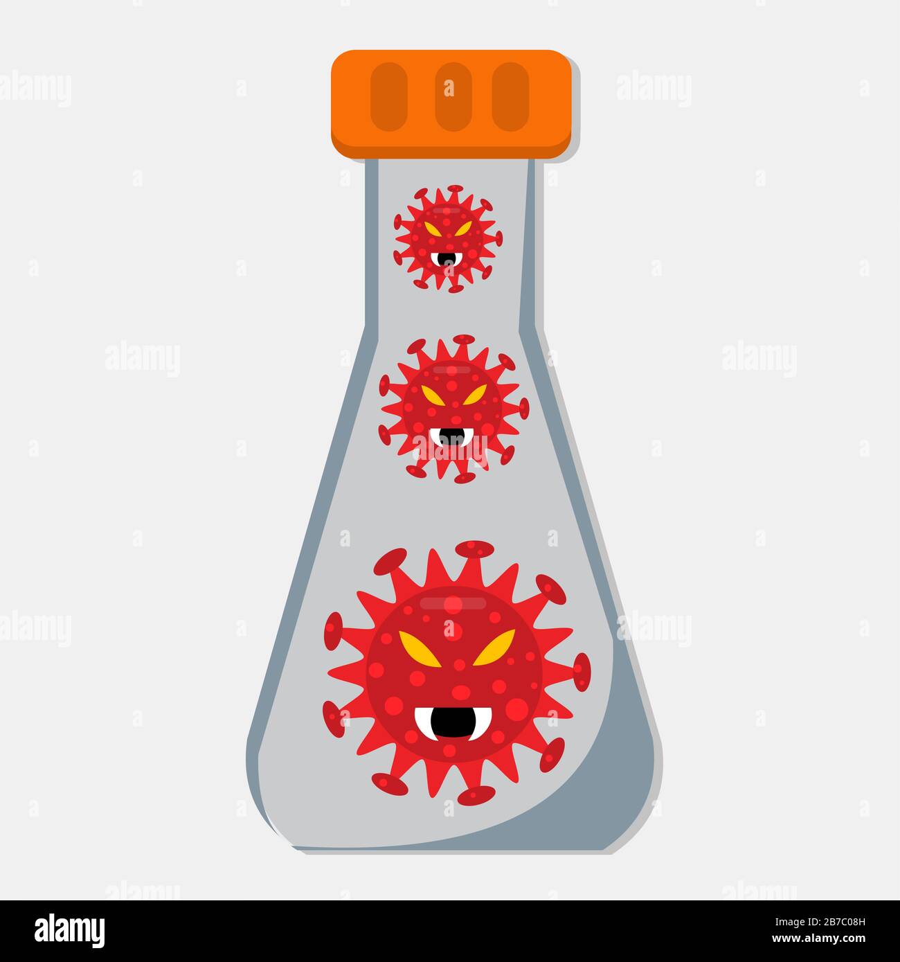 metafora di quarantena del virus, illustrazione vettoriale del simbolo Illustrazione Vettoriale