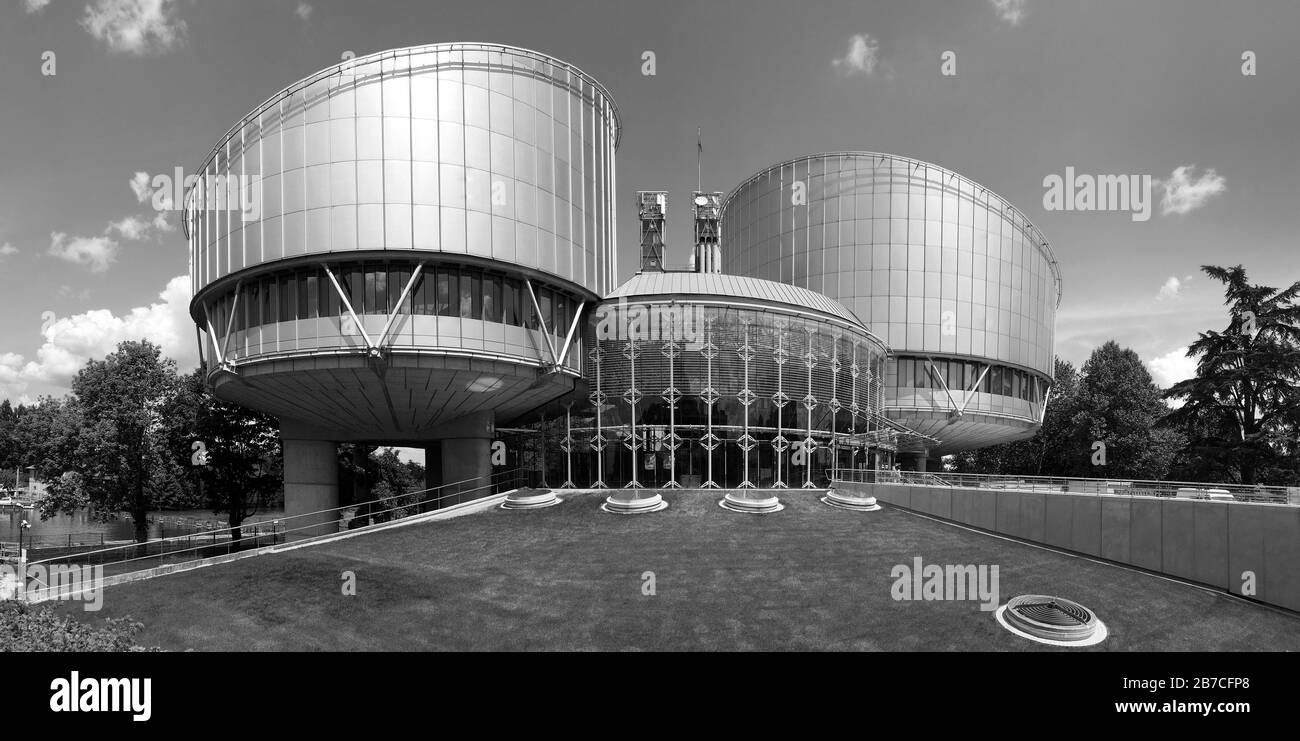 Corte europea dei diritti dell' uomo - Strasburgo, Francia. Un tribunale internazionale istituito dalla Convenzione europea sui diritti dell'uomo. Si sente sta Foto Stock