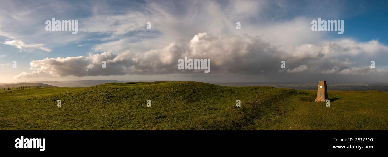 Firle Beacon sulla South Downs Way, East Sussex, Regno Unito Foto Stock