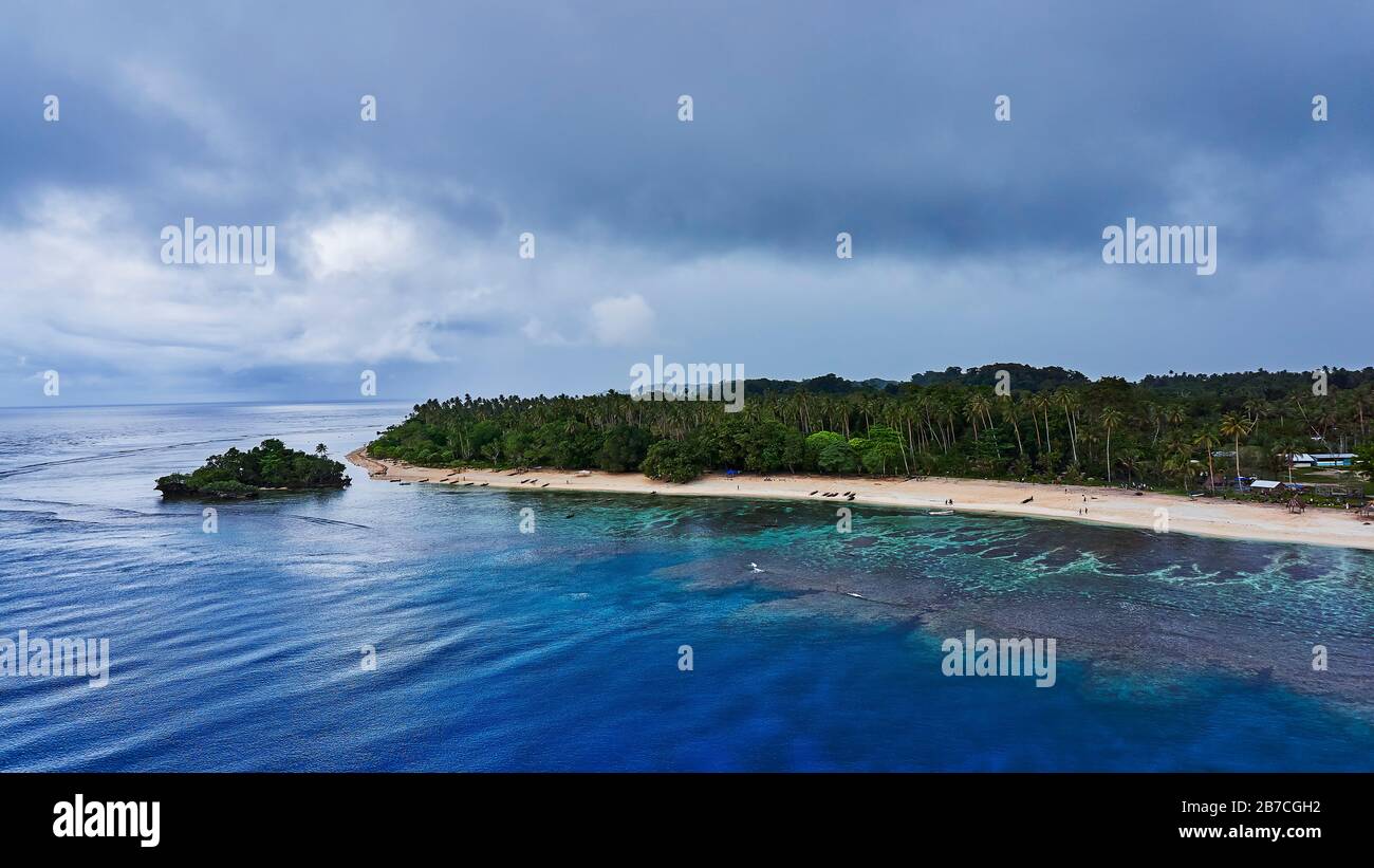 La più grande delle Isole Trobriand è Kiriwina Foto Stock