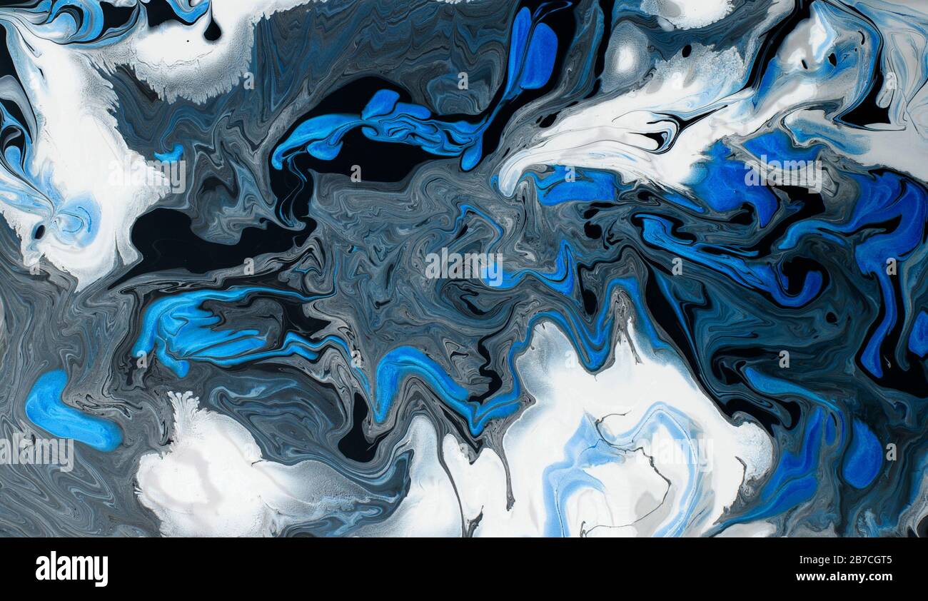Sfondo con struttura in marmo bianco, grigio, nero e blu Foto Stock