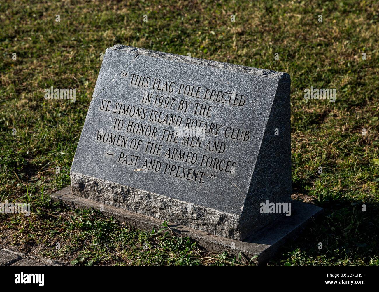 Memoriale Delle Forze Armate Su St Simons Foto Stock