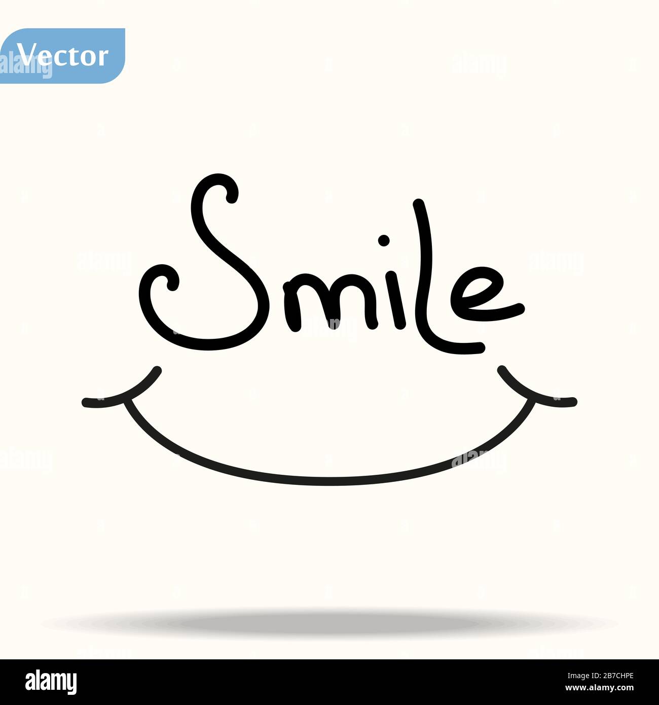 Moderna Frase Calligraphy Con Sorriso Disegnato A Mano Immagine E Vettoriale Alamy