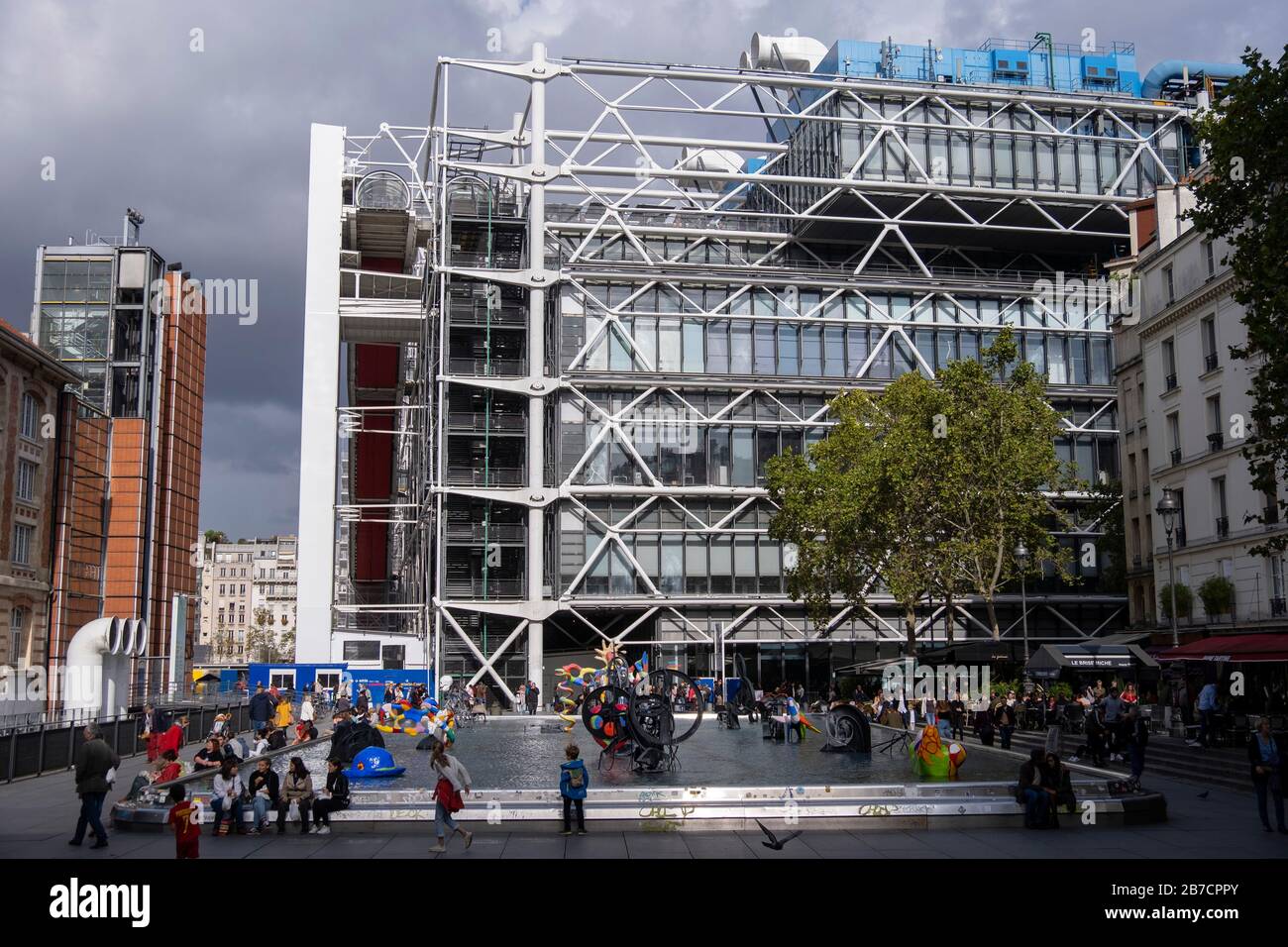 Tje Stravinsky Fontana fuori dal Centro Pompidou a Parigi, Francia, Europa Foto Stock