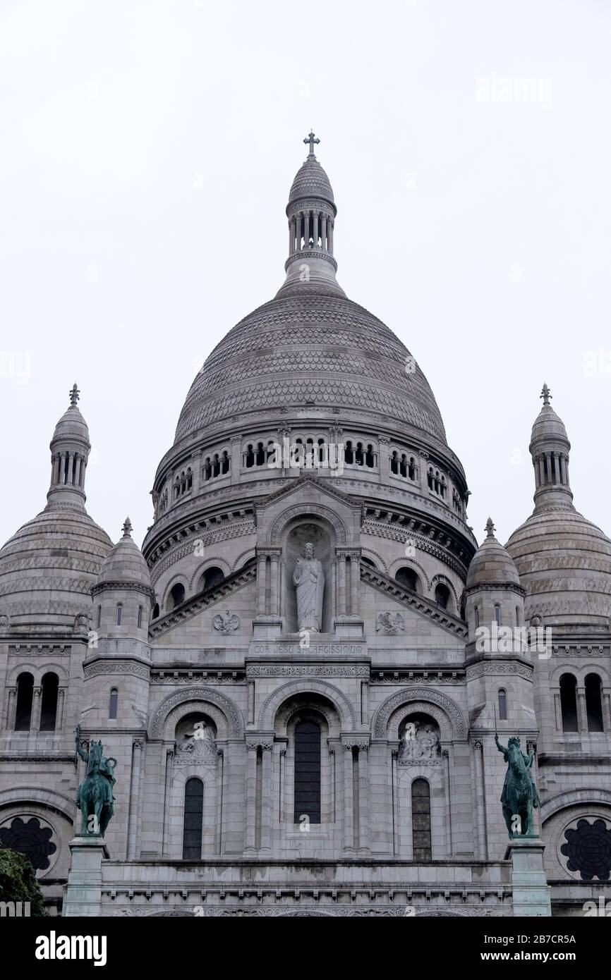 Basilique du Sacre Coeur aka Basilica del Sacro cuore di Parigi a Parigi, Francia, Europa Foto Stock