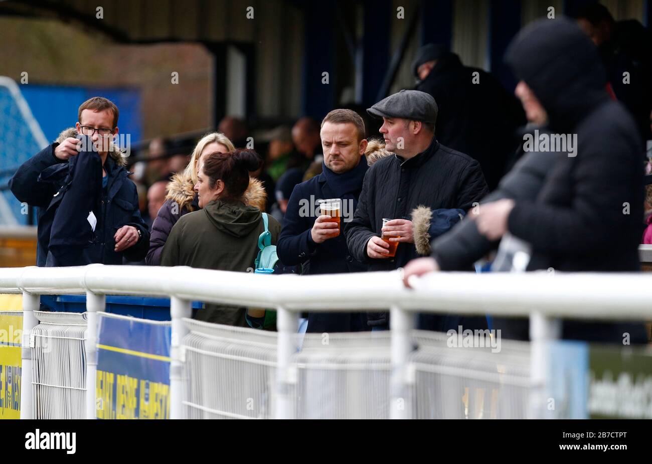 I Fan di Concord Rangers durante la partita Sud della Vanarama National League tra Concord Rangers e Tonbridge Angels a Thames Road, Canvey Island, on t Foto Stock