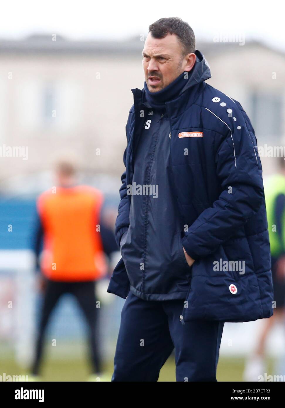 Danny Scopes manager di Concord Rangers durante la Vanarama National League South Match tra Concord Rangers e Tonbridge Angels a Thames Road, C. Foto Stock