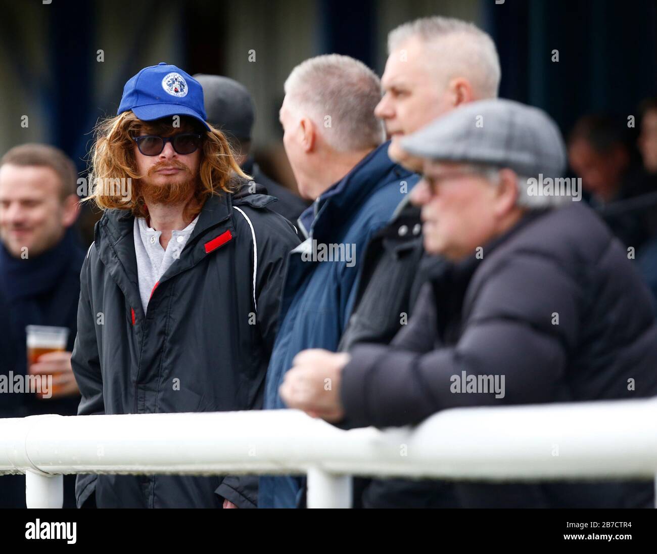 I Fan di Concord Rangers durante la partita Sud della Vanarama National League tra Concord Rangers e Tonbridge Angels a Thames Road, Canvey Island, on t Foto Stock
