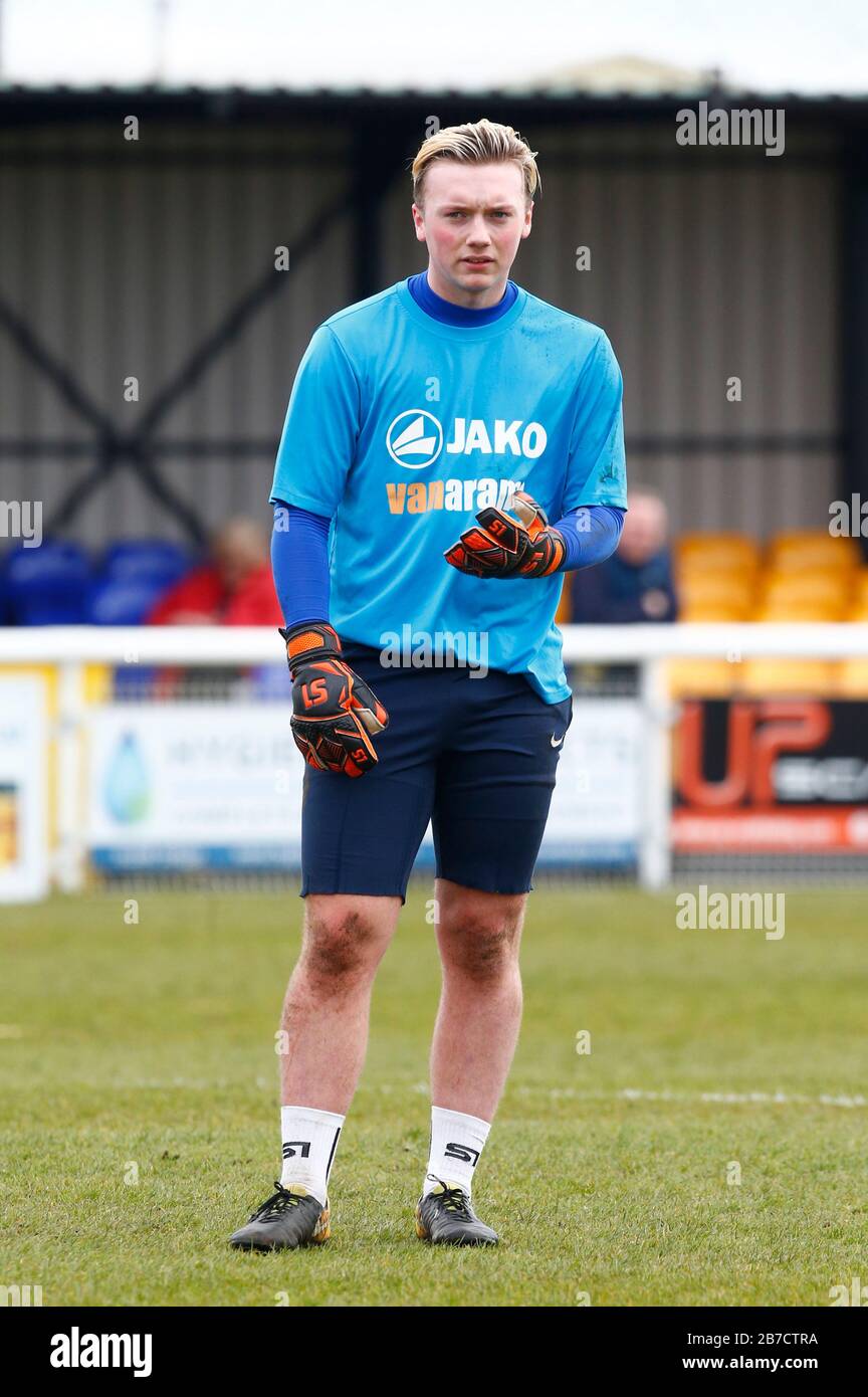 DaN Confrey di Concord Rangers durante il Vanarama National League South Match tra Concord Rangers e Tonbridge Angels a Thames Road, Canvey È Foto Stock