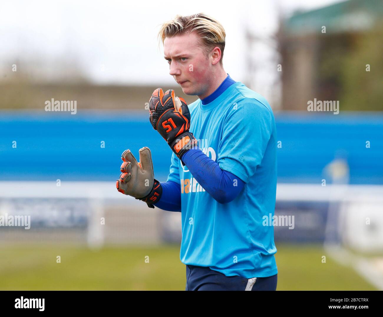 DaN Confrey di Concord Rangers durante il Vanarama National League South Match tra Concord Rangers e Tonbridge Angels a Thames Road, Canvey È Foto Stock