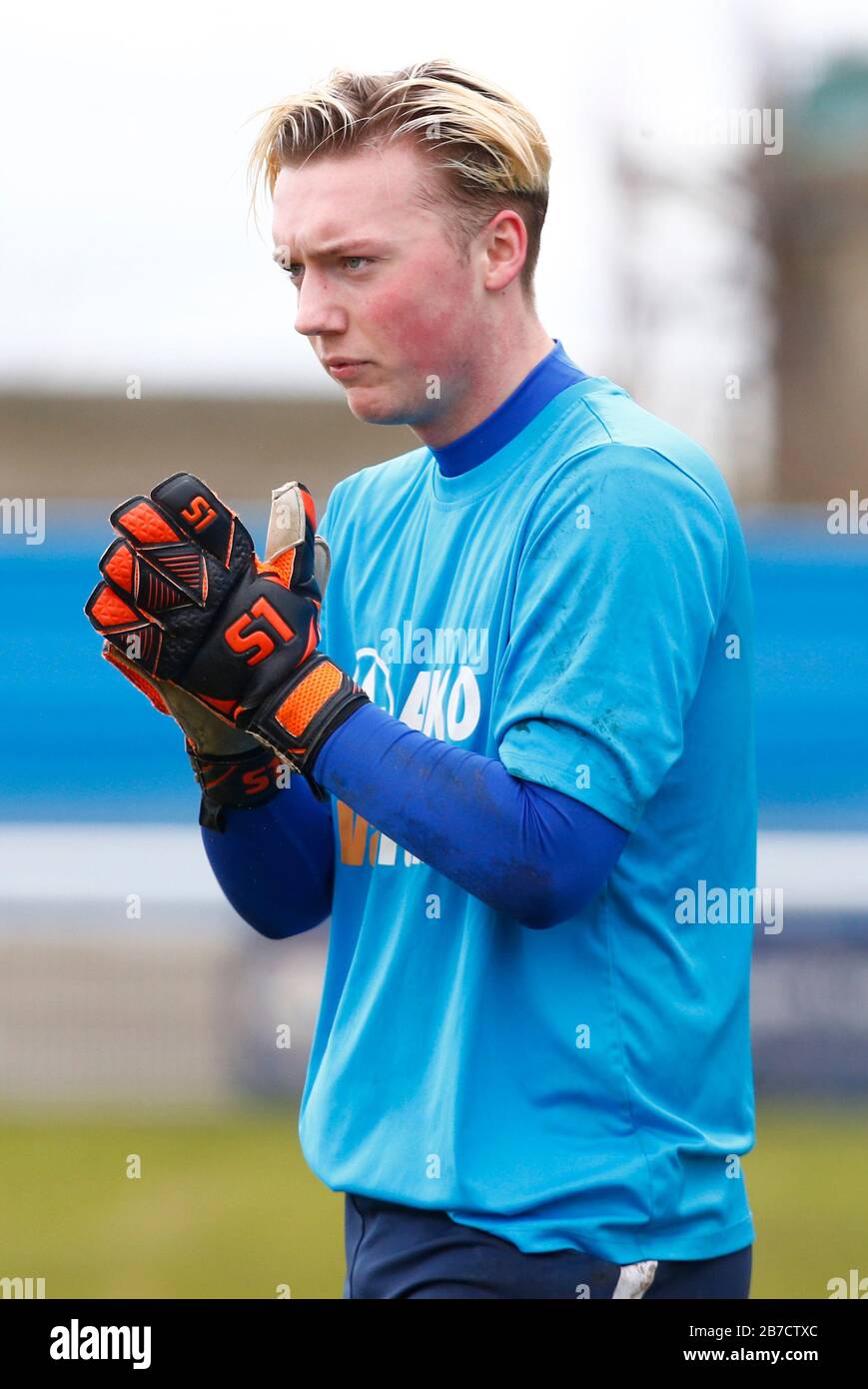 DaN Confrey di Concord Rangers durante il Vanarama National League South Match tra Concord Rangers e Tonbridge Angels a Thames Road, Canvey È Foto Stock