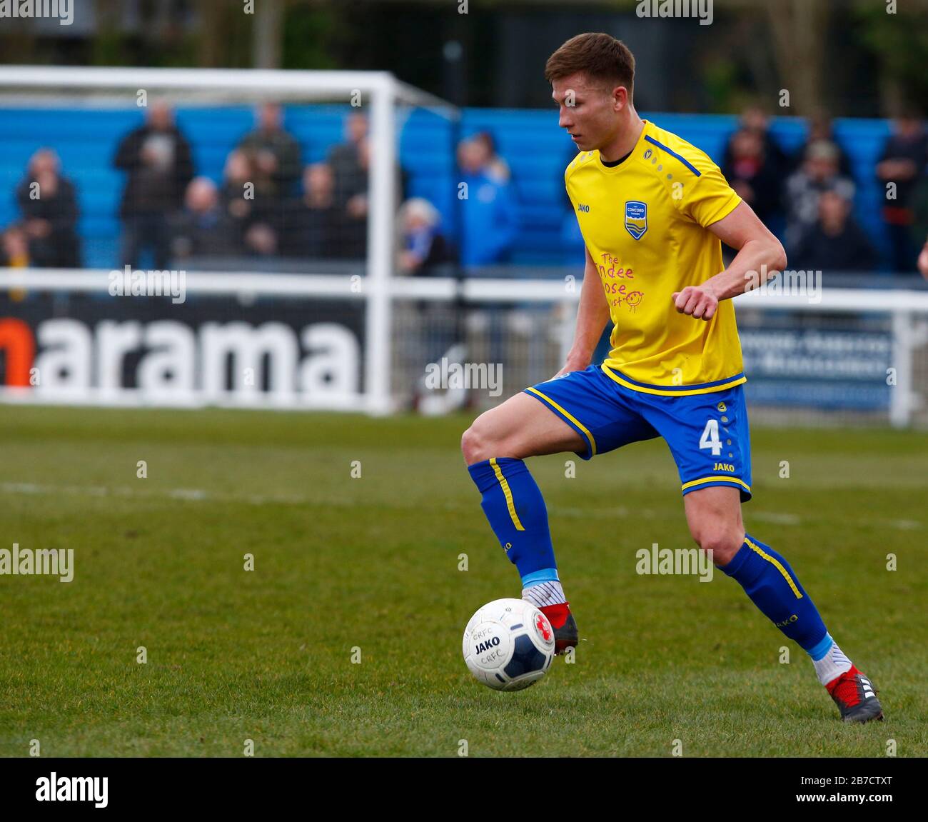 Billy Roast di Concord Rangers in azione durante il Vanarama National League South Match tra Concord Rangers e Tonbridge Angels a Thames Road, Foto Stock