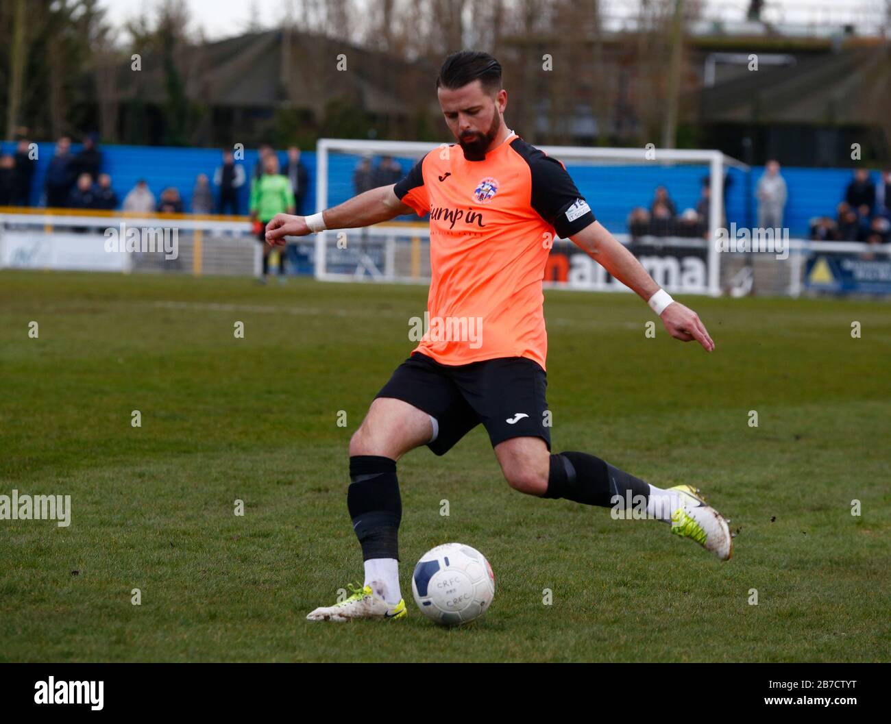 Ben Greenhalgh di Tonbridge Angels in azione durante la Vanarama National League South Match tra Concord Rangers e Tonbridge Angels al Tamigi R. Foto Stock