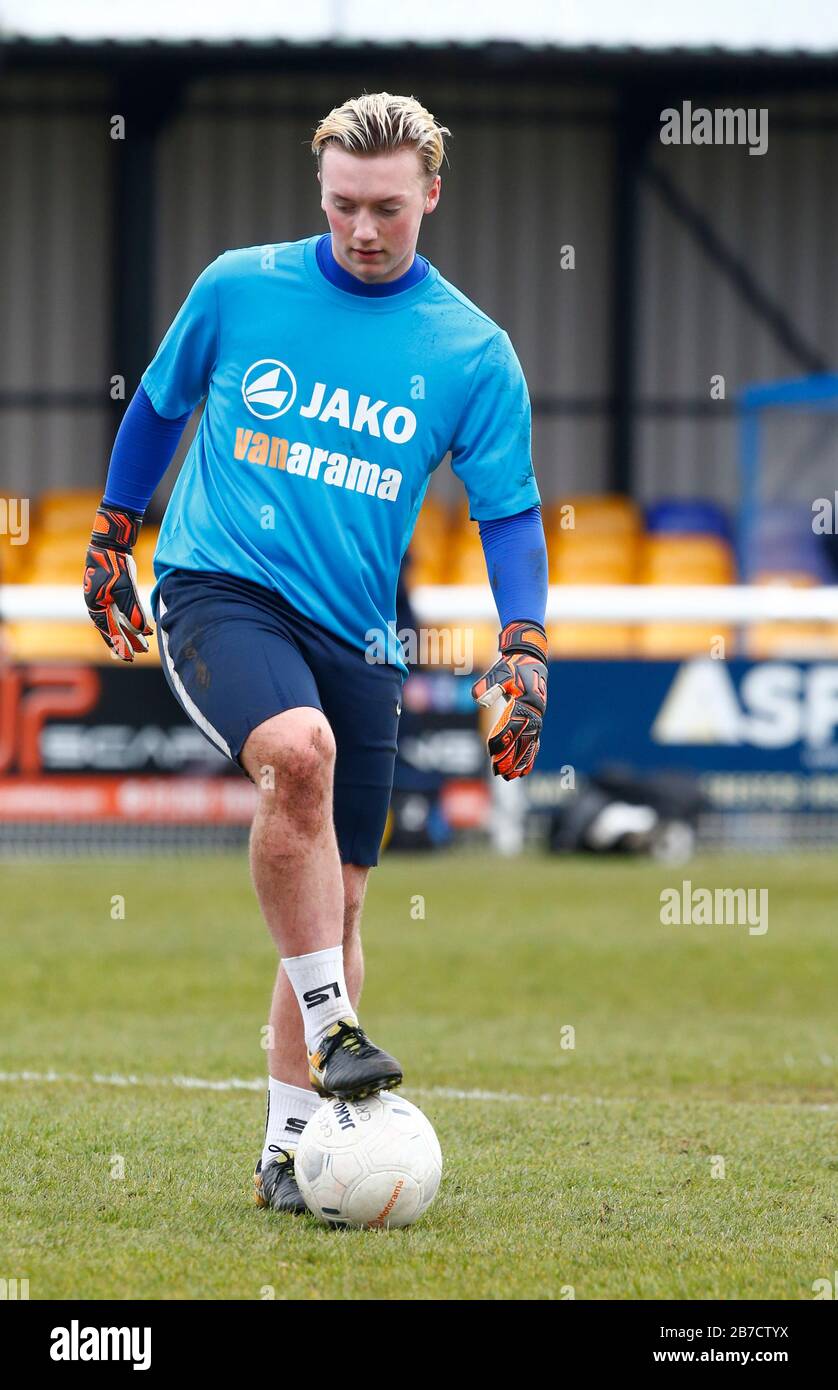 DaN Confrey di Concord Rangers durante il Vanarama National League South Match tra Concord Rangers e Tonbridge Angels a Thames Road, Canvey È Foto Stock