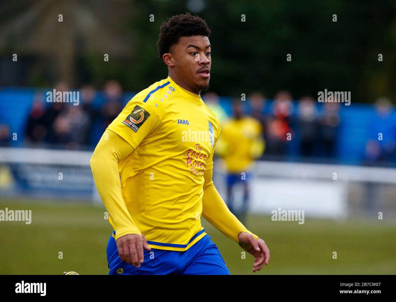 Decarrey Sheriff di Concord Rangers in azione durante la Vanarama National League South Match tra Concord Rangers e Tonbridge Angels al Tamigi R. Foto Stock