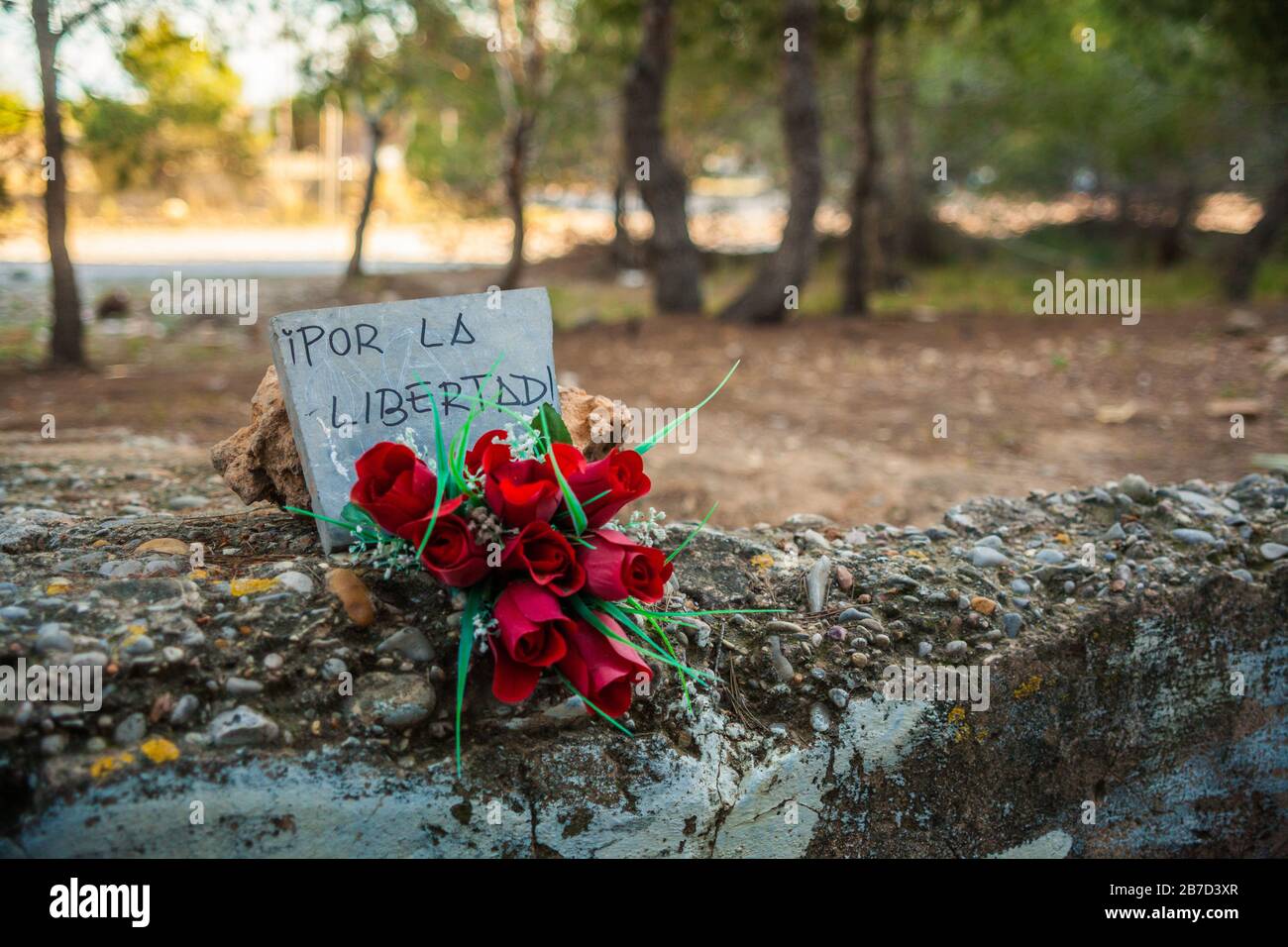 PATERNA, VALENCIA / SPAGNA 12, 2018. Decorazione per il tributo annuale del 14 aprile, giorno della proclamazione delle sette Repubblica Spagnola, sulla wa Foto Stock