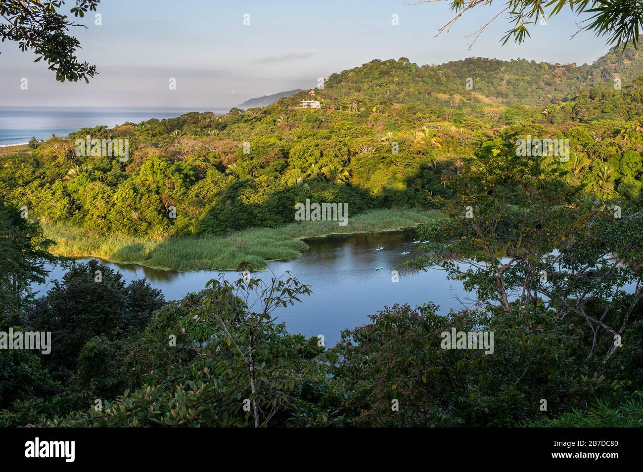 Laguna di Pejeperrito; Parco Nazionale del Corcovado; Penisola dell'Osa; Costa Rica; Centroamerica Foto Stock