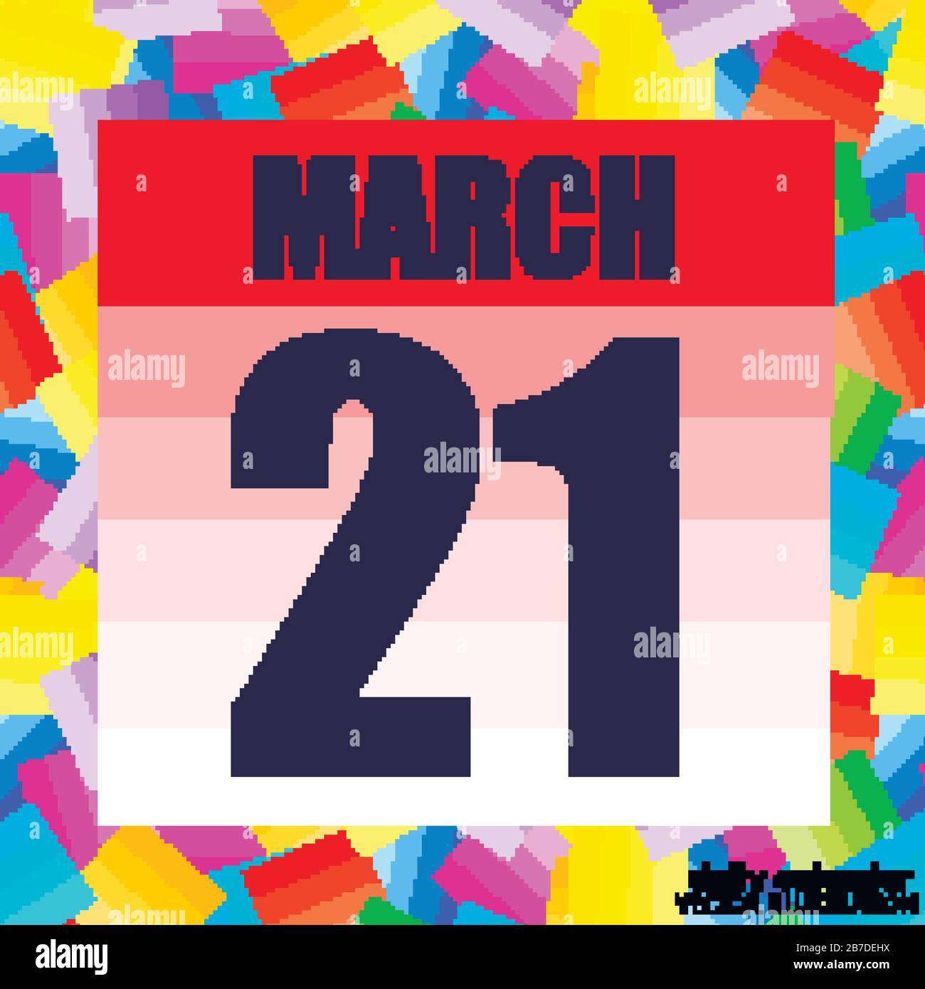 Icona di marzo 21. Per pianificare un giorno importante. Banner per vacanze e giorni speciali. Trentunesimo marzo. Illustrazione Vettoriale. Illustrazione Vettoriale