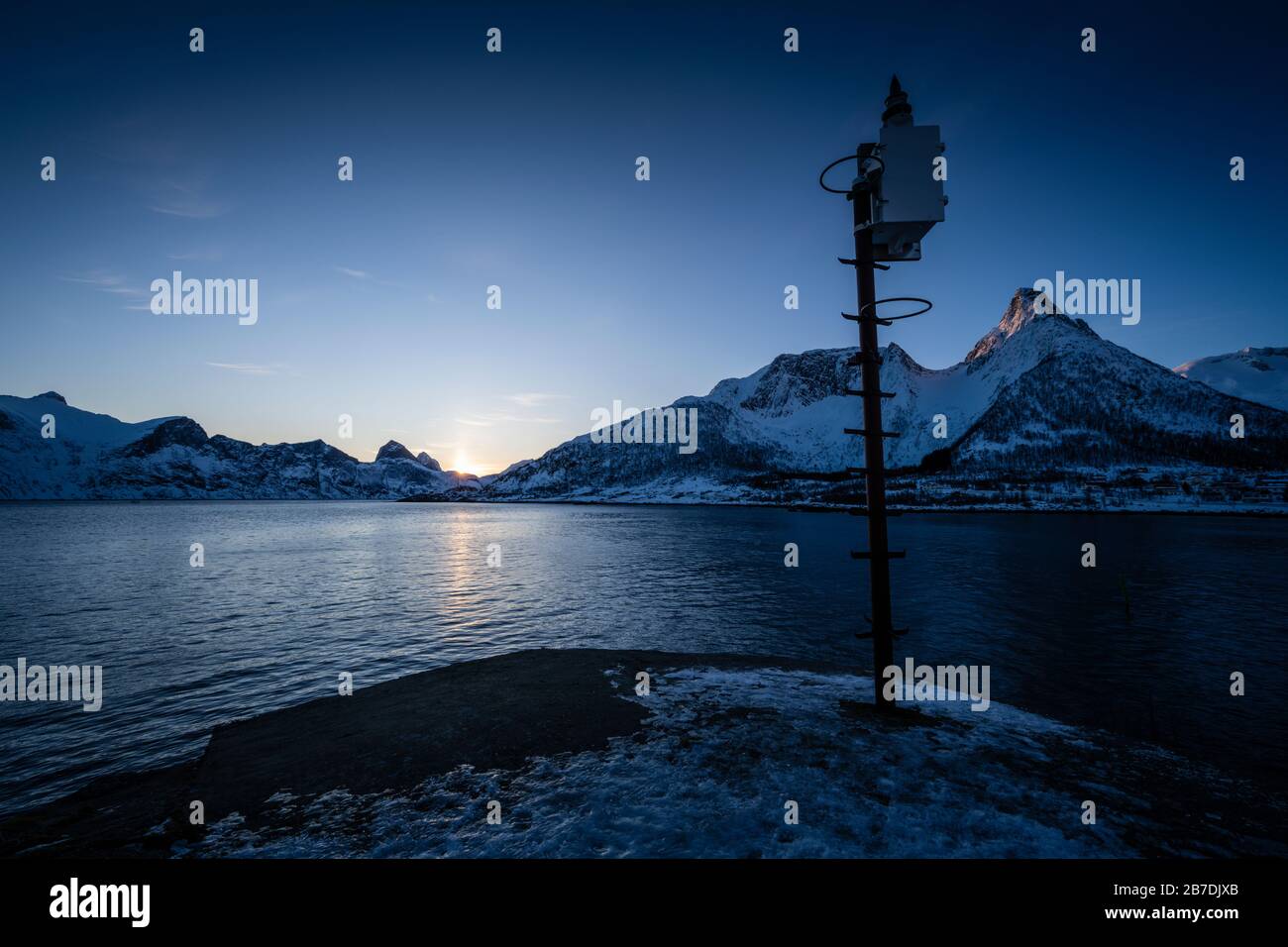 Paesaggio invernale a Senja e Norlandet, Norvegia. Foto Stock