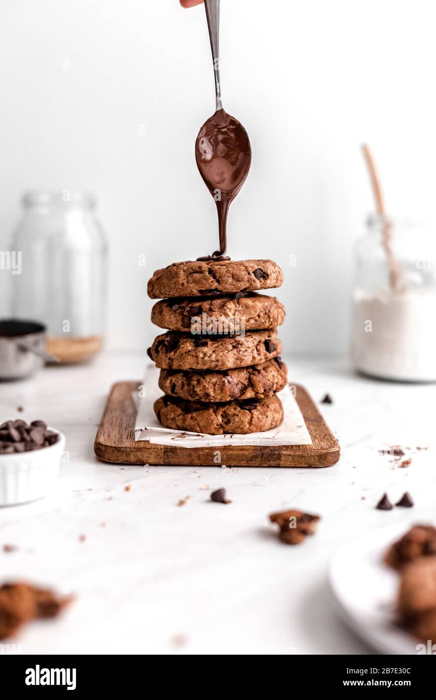 Gocciolamento Della Pila Dei Biscotti Foto Stock