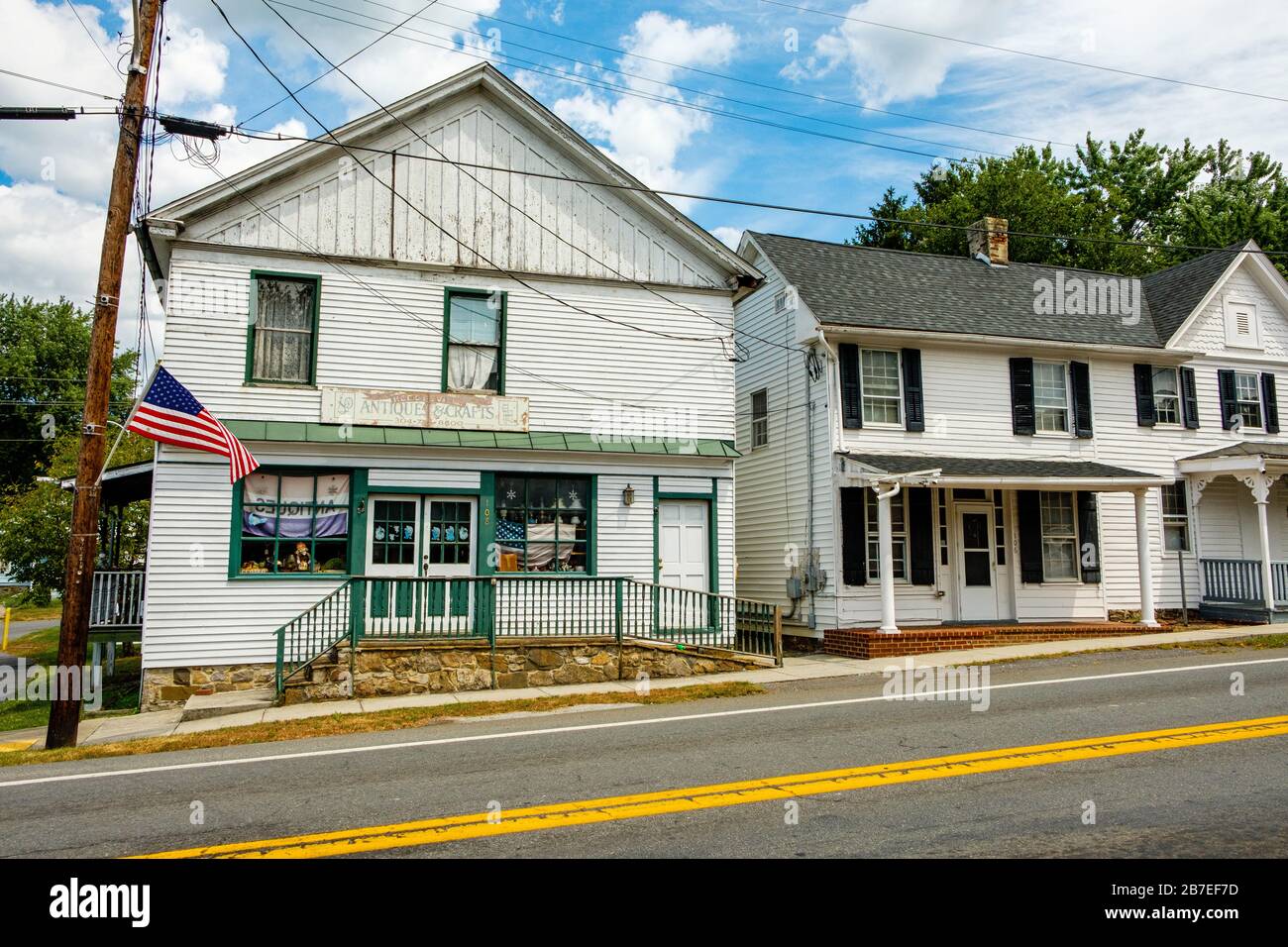 Hedgesville Antiques and Crafts, 108 West Main Street, Hedgesville, West Virginia Foto Stock