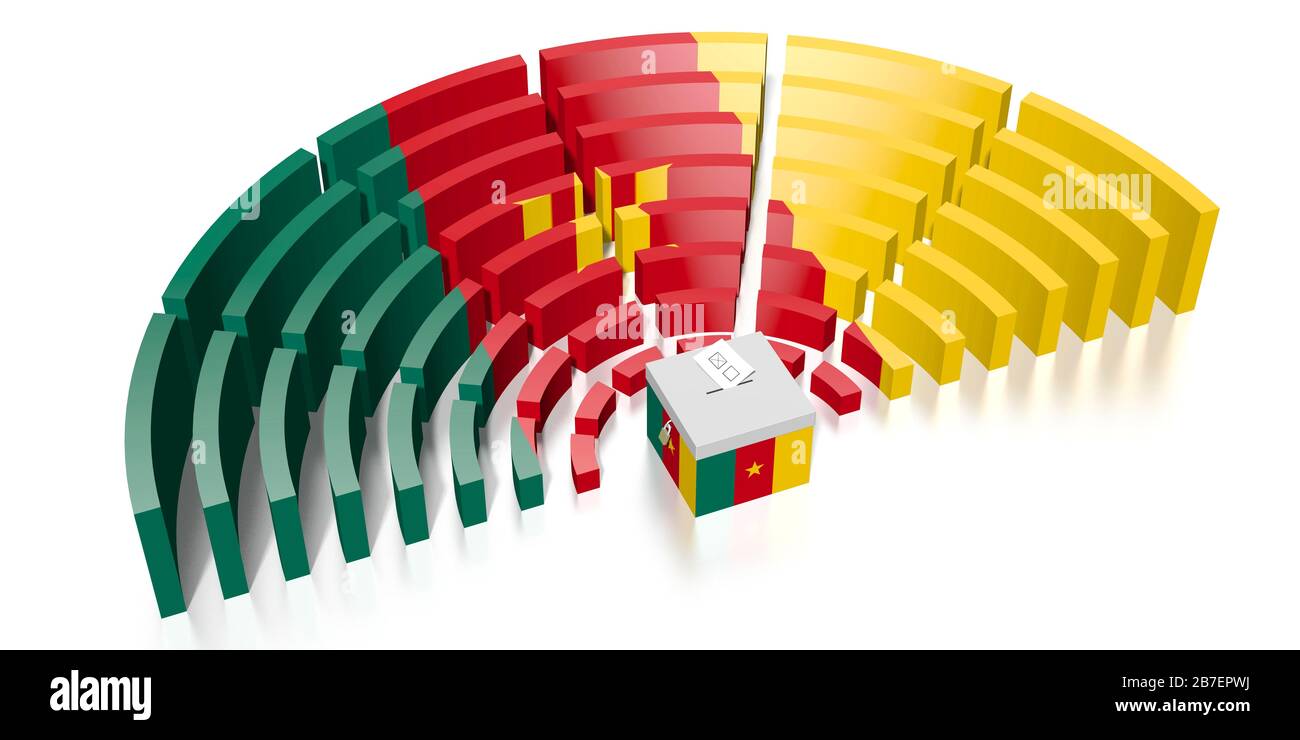 Elezione del Parlamento in Camerun - rendering 3D Foto Stock