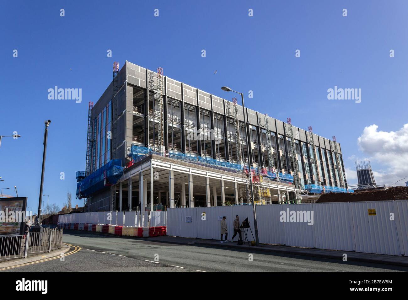 Copperas Hill cantiere, Morgan Sindall progetto per strutture studentesche, Liverpool Foto Stock