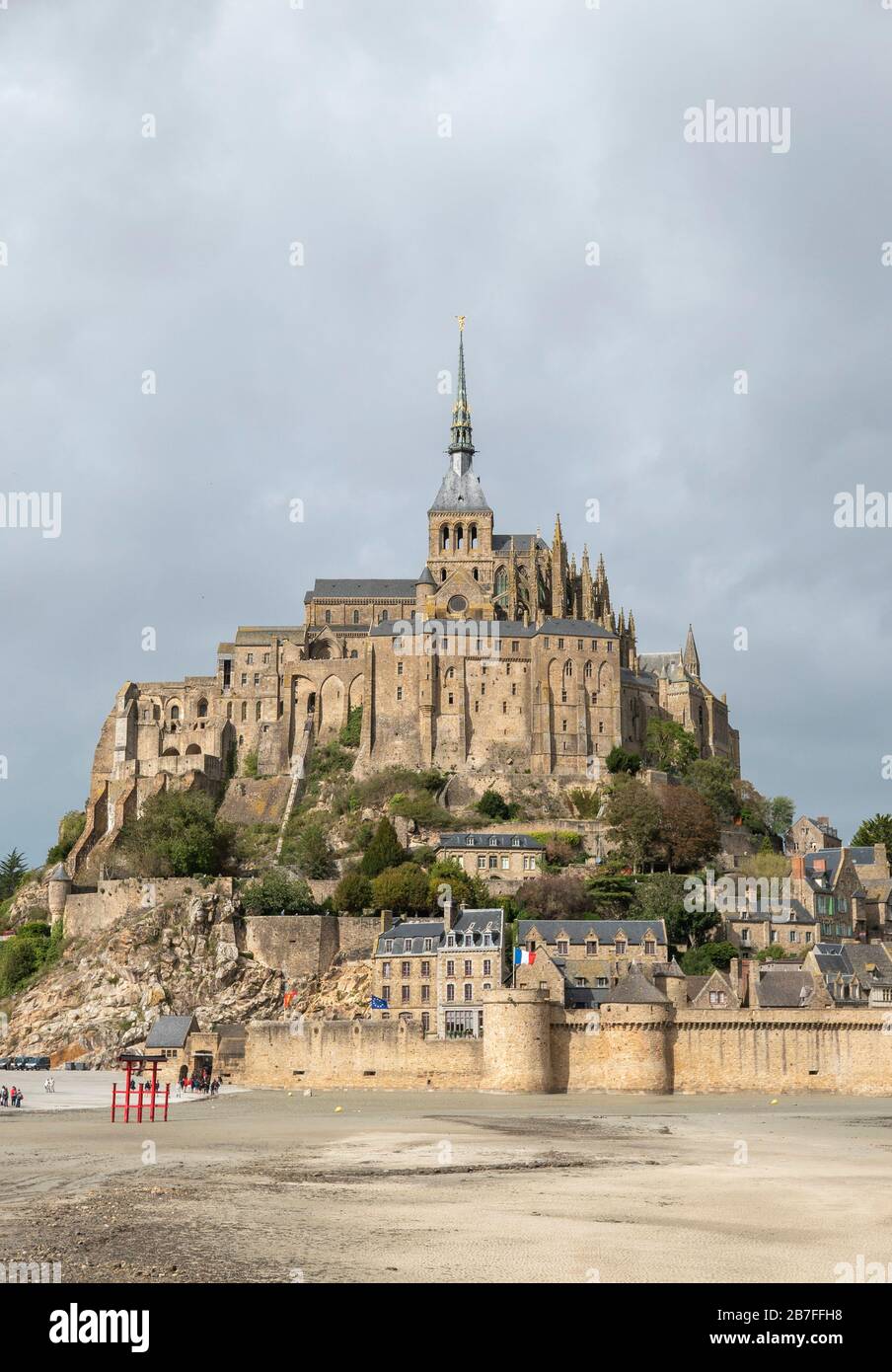Mont Saint Michel, in Normandia, Francia, Europa Foto Stock