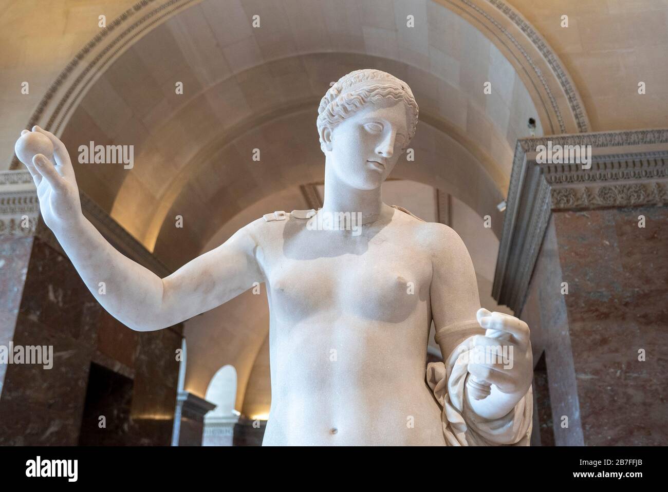 Scultura Venere d'Arles al Museo del Louvre di Parigi, Francia, Europa Foto Stock