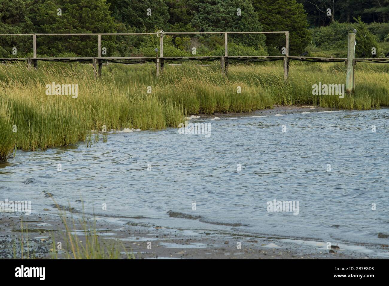 Questa è una piccola scena da Cape Cod Massachusetts. Osterville è una città ricca ora per un sacco di pensionati. Ottima posizione per il tempo caldo, la barca è popu Foto Stock