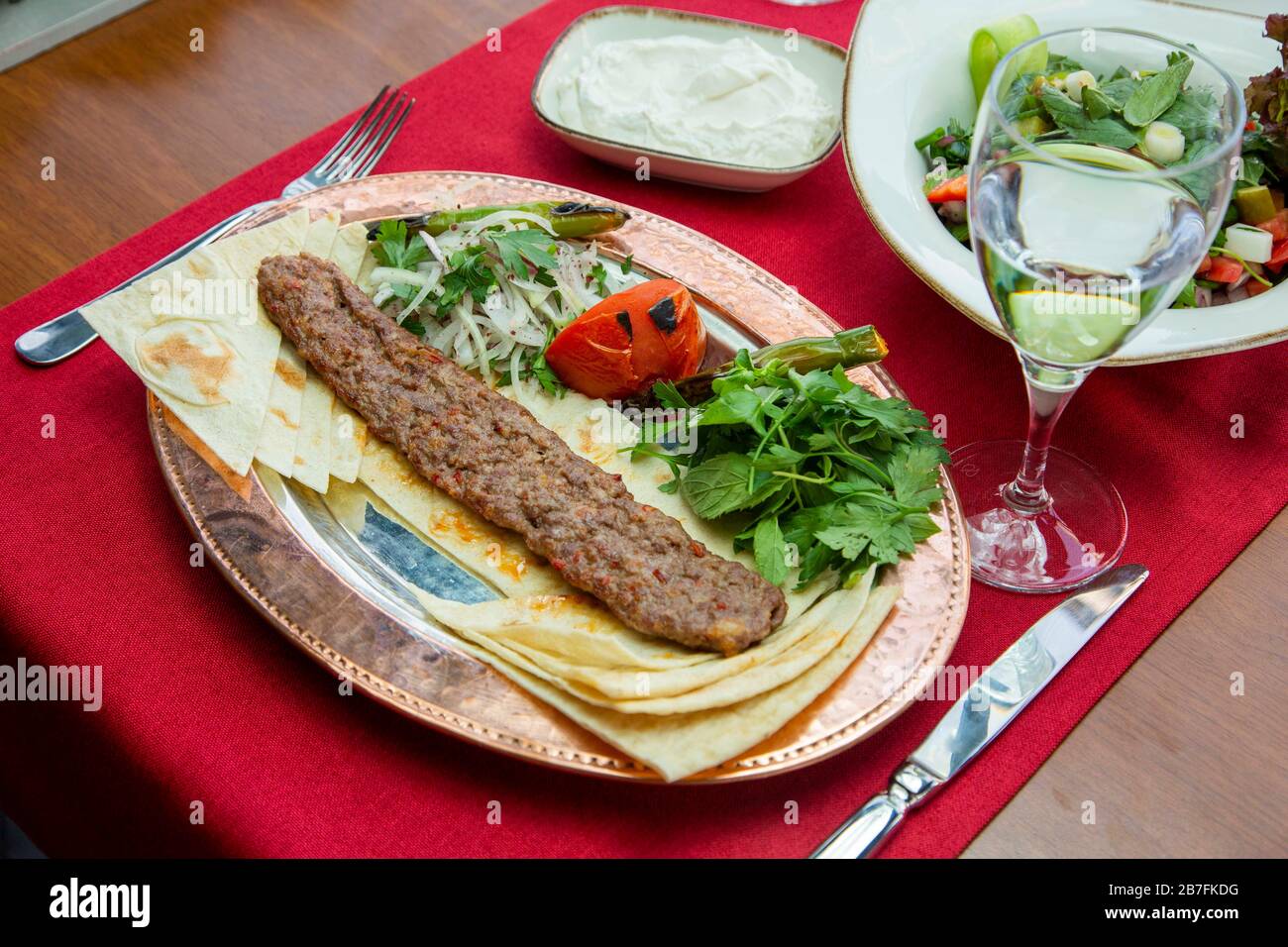 Turco Adana Urfa spiedini Shish Kebab foto d'archivio Foto Stock