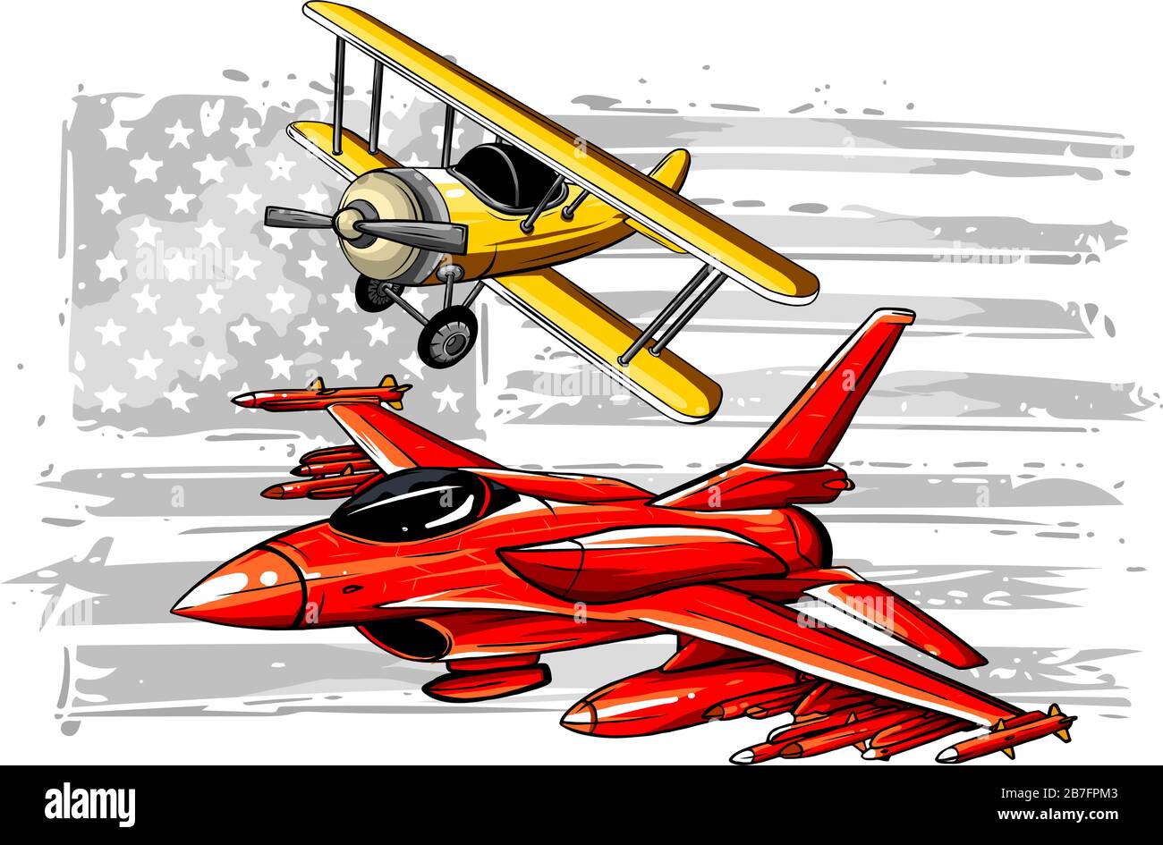 Cartoon di vettore aereo da combattimento. Twin-motore, variable-sweep multirole ala di aerei da combattimento. Illustrazione Vettoriale