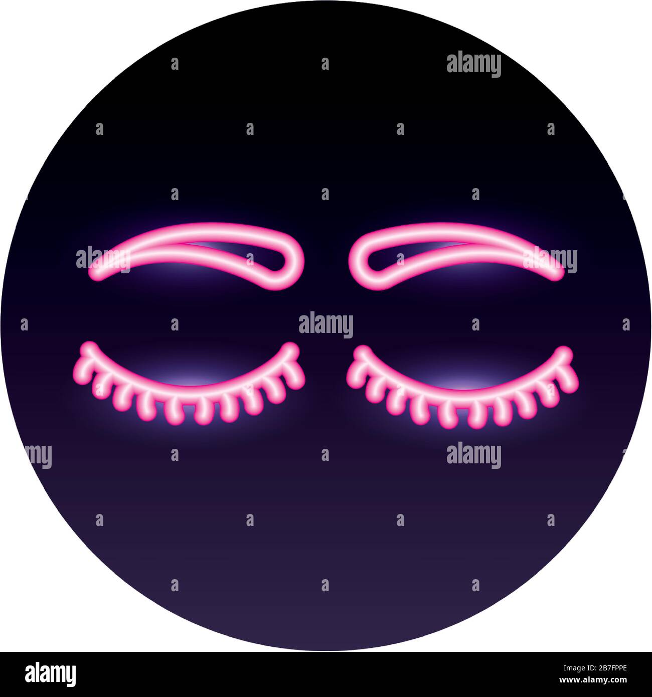 occhi umano chiuso luci al neon stile icone Illustrazione Vettoriale