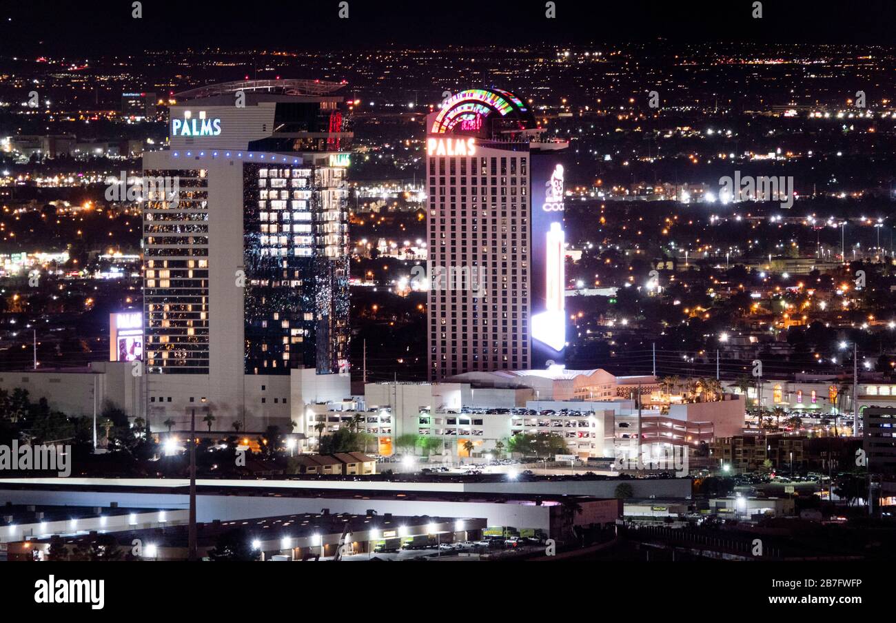 Las Vegas, Nevada, Stati Uniti. 7 Marzo 2020. Il Palms Casino Resort da 703 camere è di proprietà di Station Casinos. Credit: KC Alfred/ZUMA Wire/Alamy Live News Foto Stock