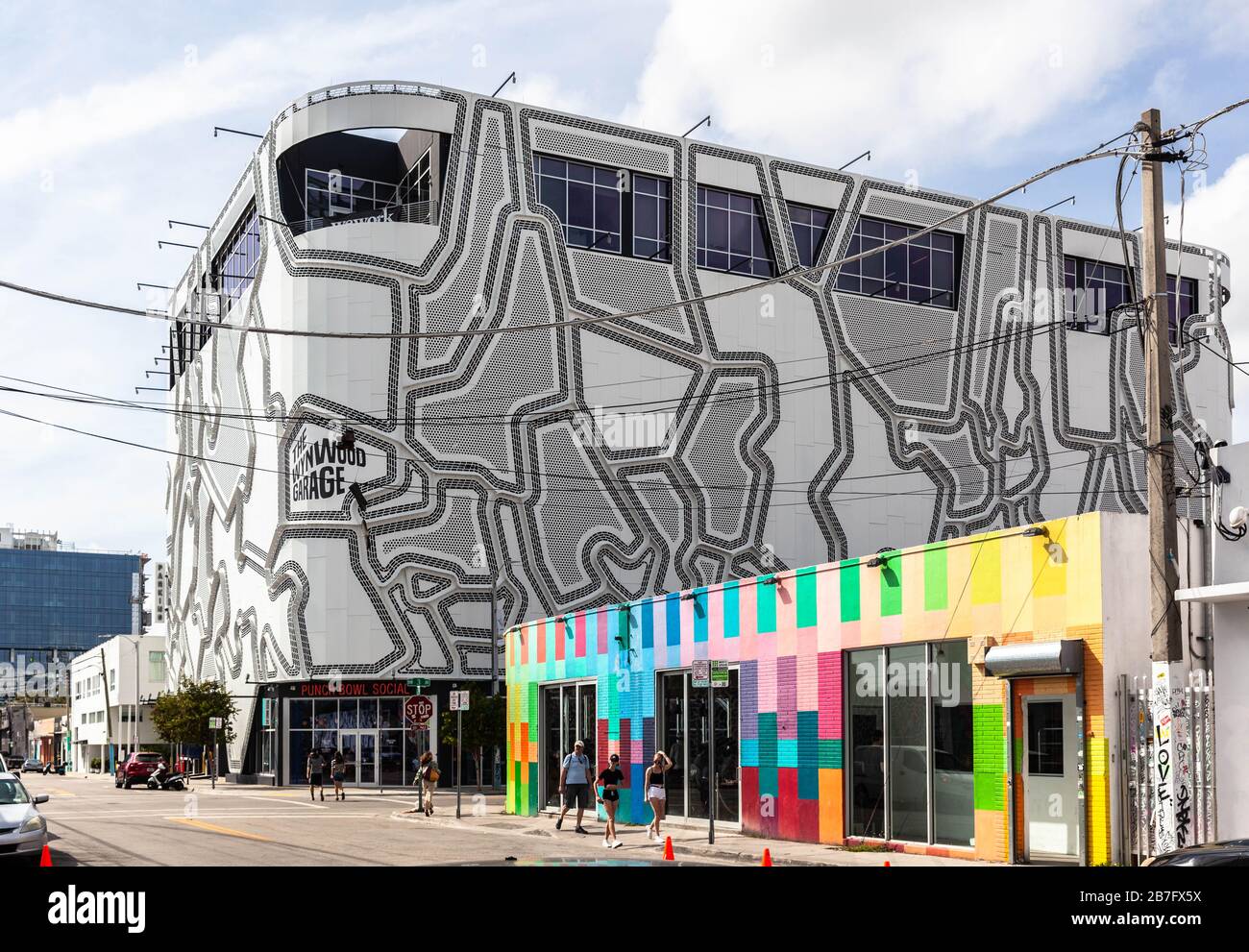 Wynwood Art District Street, Miami, Florida, Stati Uniti. Foto Stock