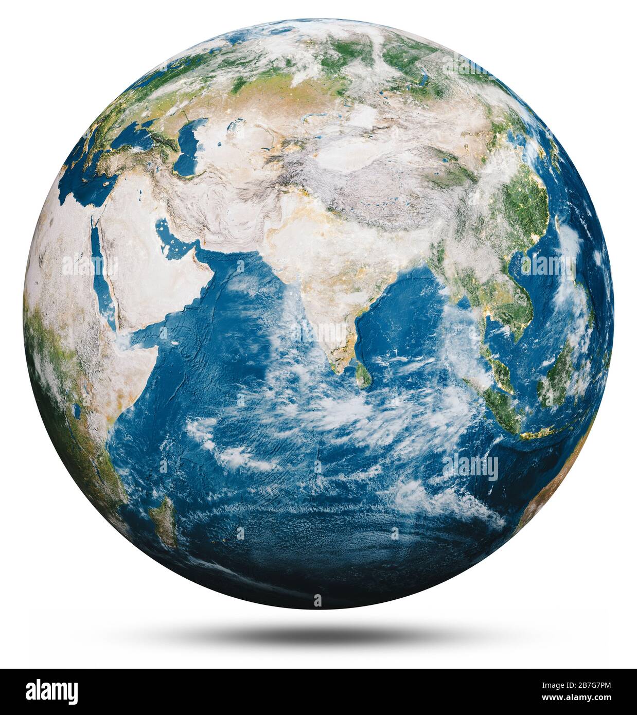 Il pianeta terra globo isolato. Gli elementi di questa immagine fornita dalla NASA. Il rendering 3D Foto Stock