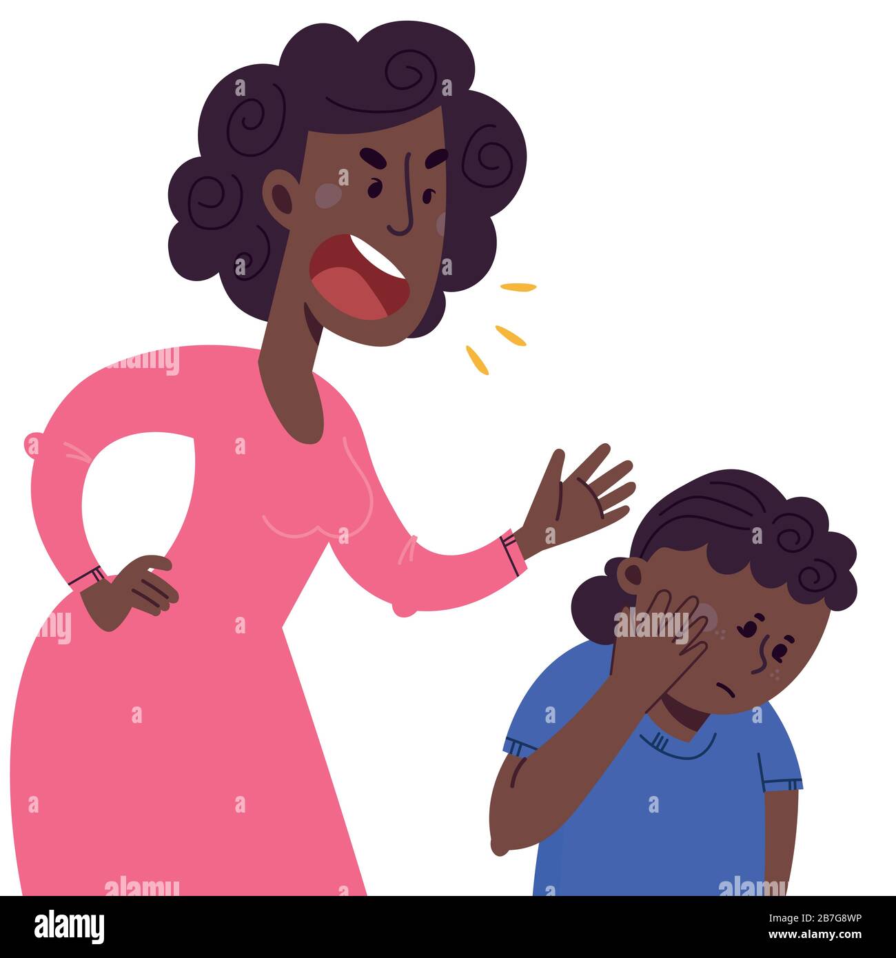 Il concetto di violenza e abuso nella famiglia Illustrazione Vettoriale