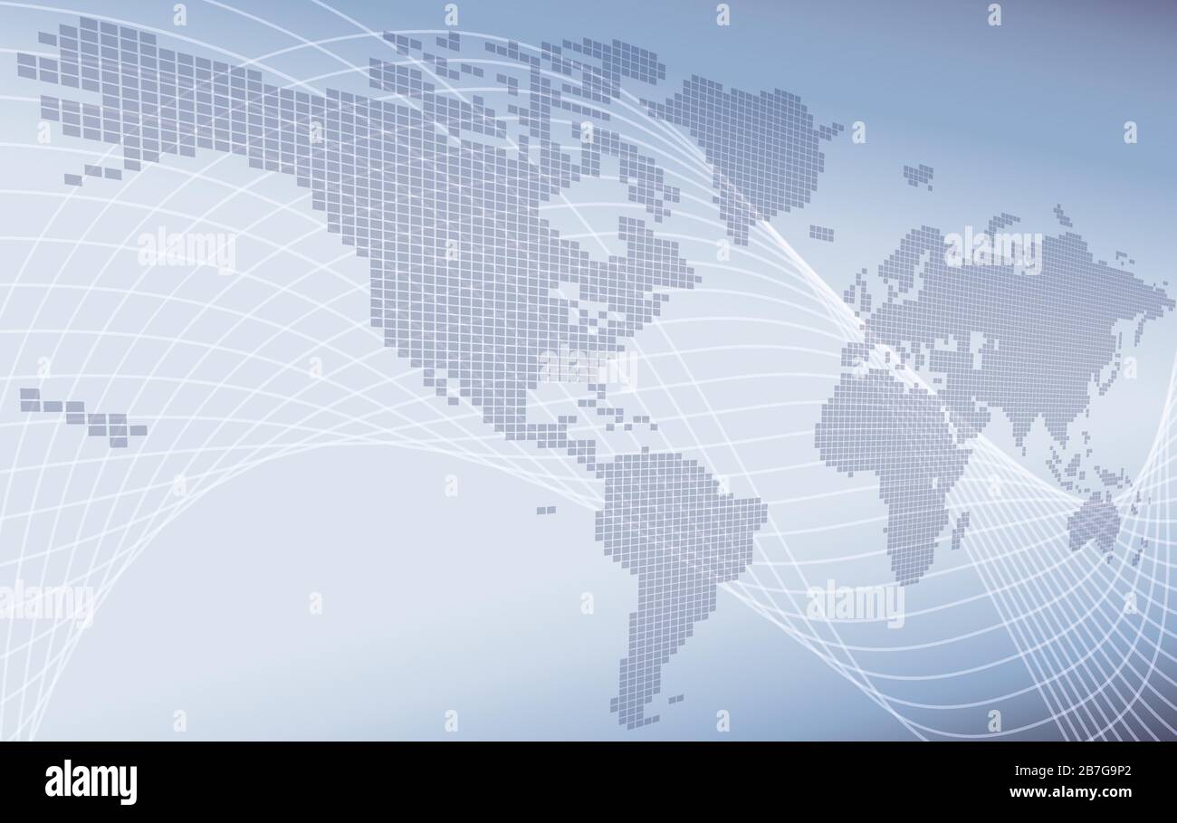 Concetto di sfondo della Mappa del mondo Illustrazione Vettoriale