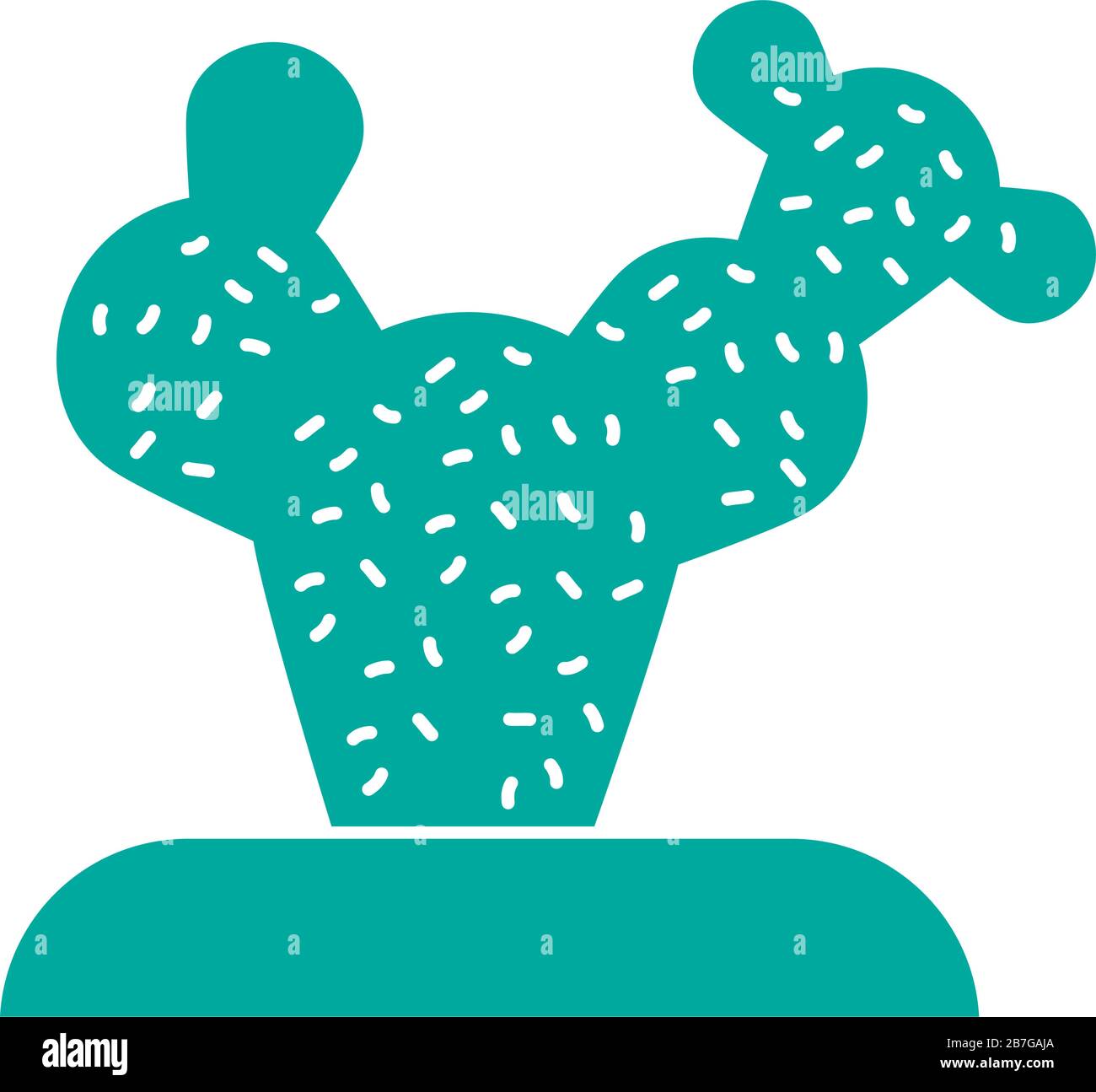 icona stile silhouette di pianta cacche Illustrazione Vettoriale