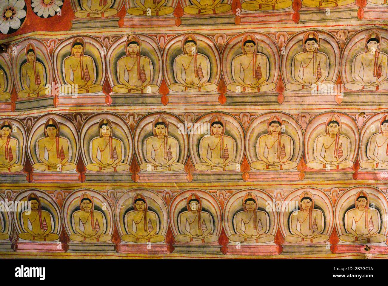 Asia meridionale Sri Lanka templi della grotta di Dambulla Ceylon del 1st secolo 5 templi di roccia Foto Stock