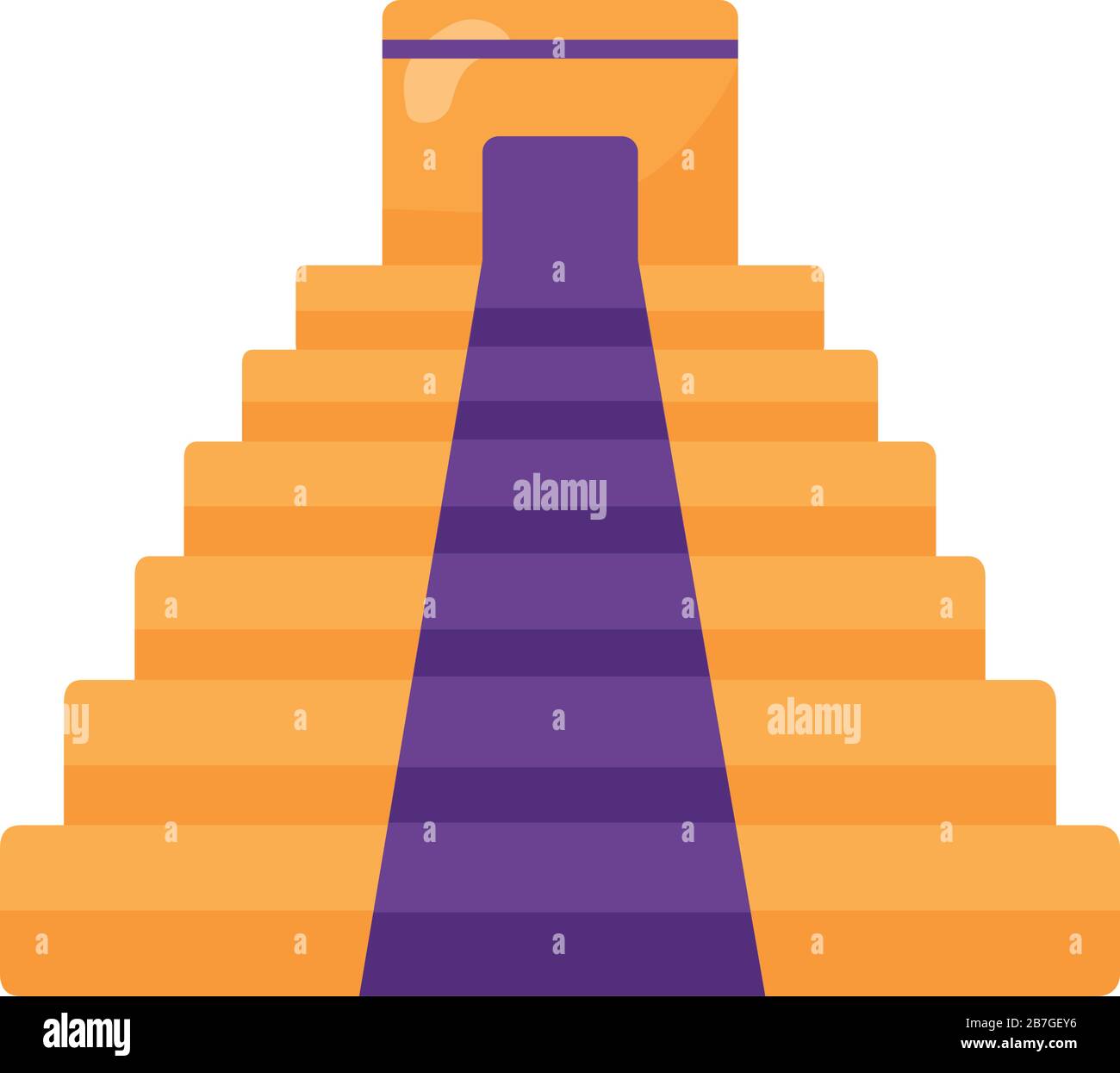 icona di stile della cultura della piramide messicana Illustrazione Vettoriale