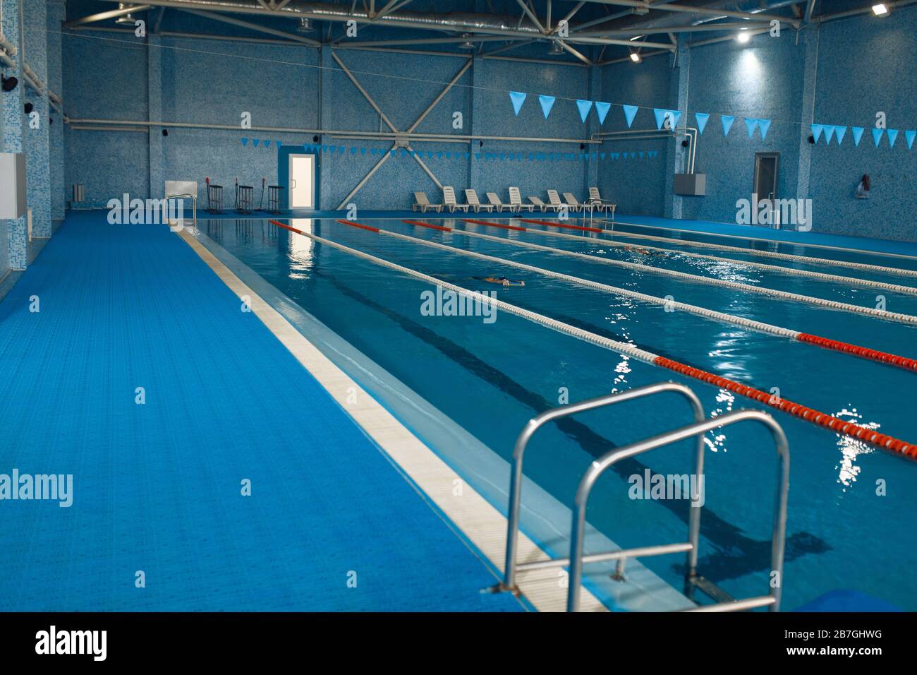 Piscina sportiva interna, nessuno Foto Stock