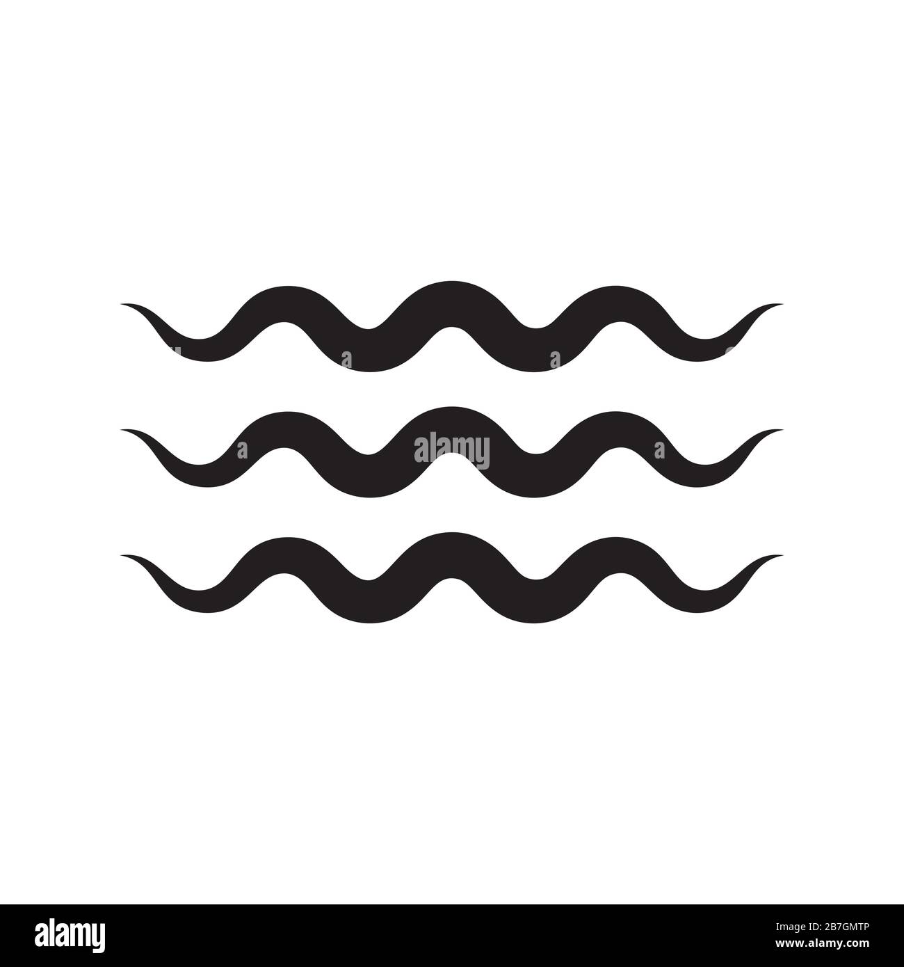 Icona vettore onda su sfondo bianco. Design piatto. Illustrazione Vettoriale