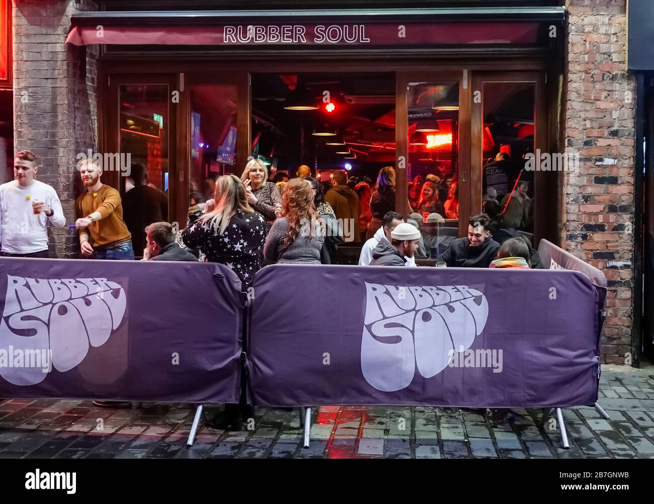 Rubber Soul Beatles Bar a Mathew Street a Liverpool Foto Stock